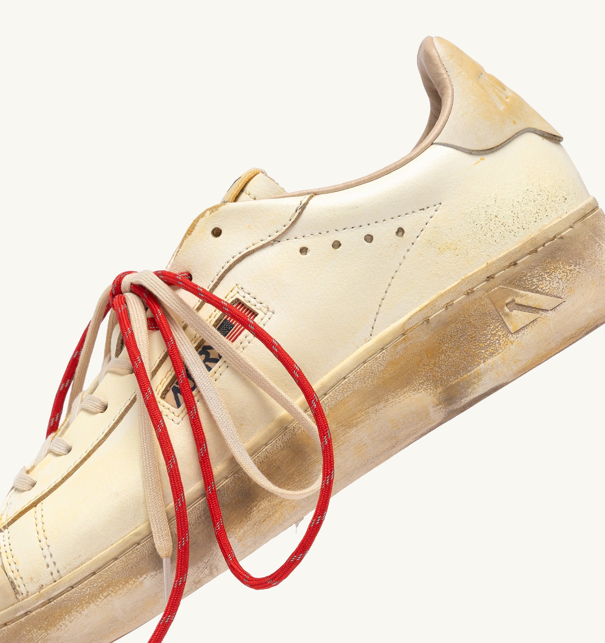 SNEAKERS DALLAS LOW SUPER VINTAGE IN PELLE MARSHMALLOW