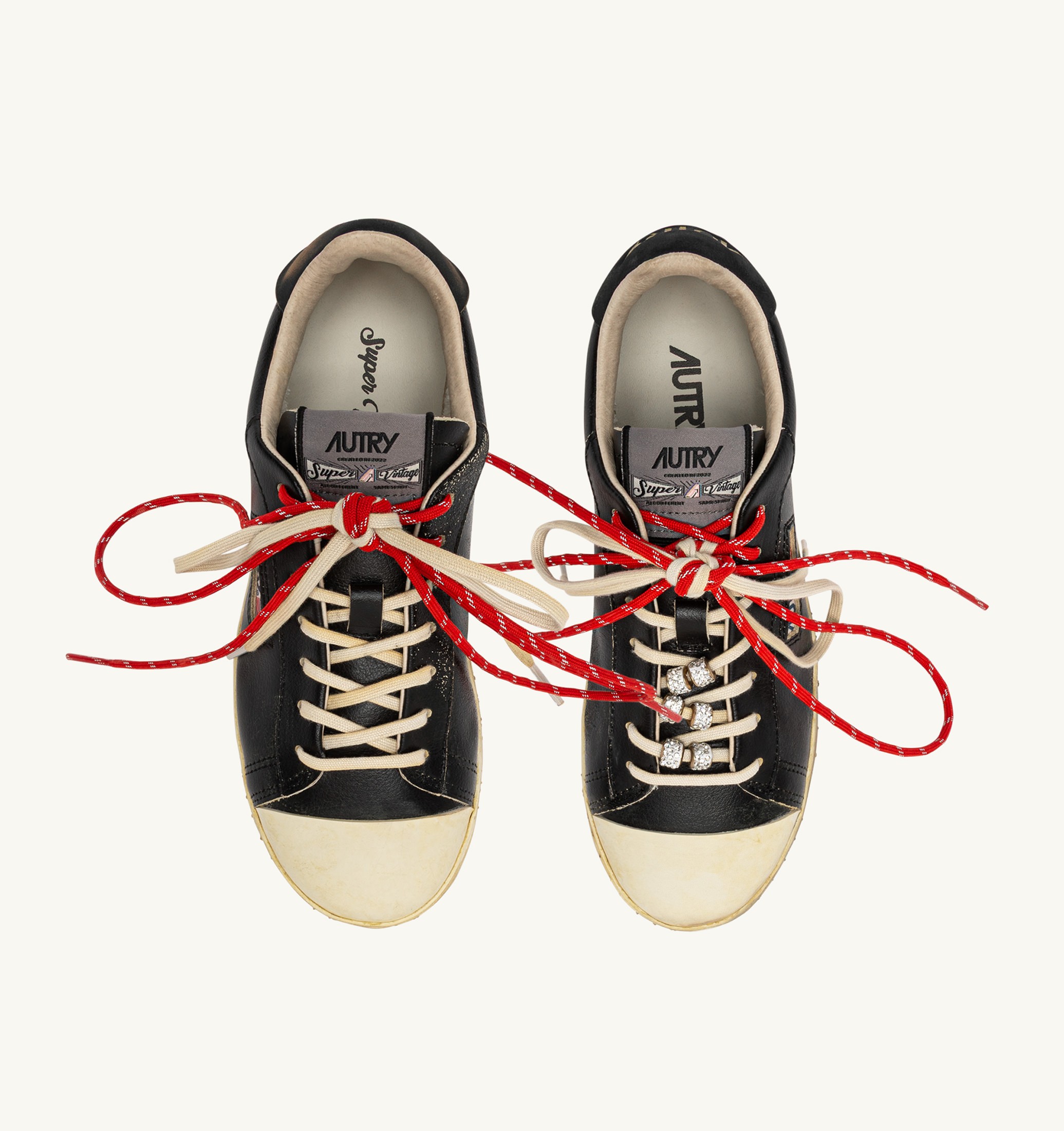 SNEAKERS DALLAS LOW SUPER VINTAGE IN PELLE NERA