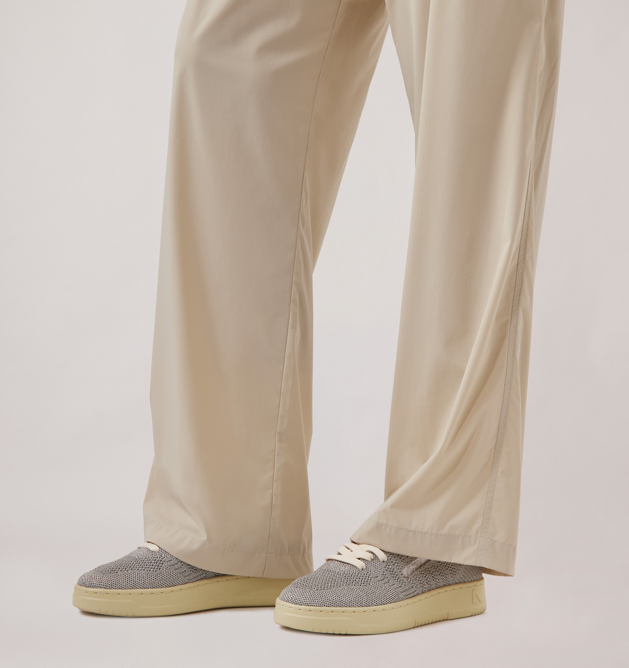 SNEAKERS MEDALIST EASEKNIT LOW IN MAGLIA ARGENTO