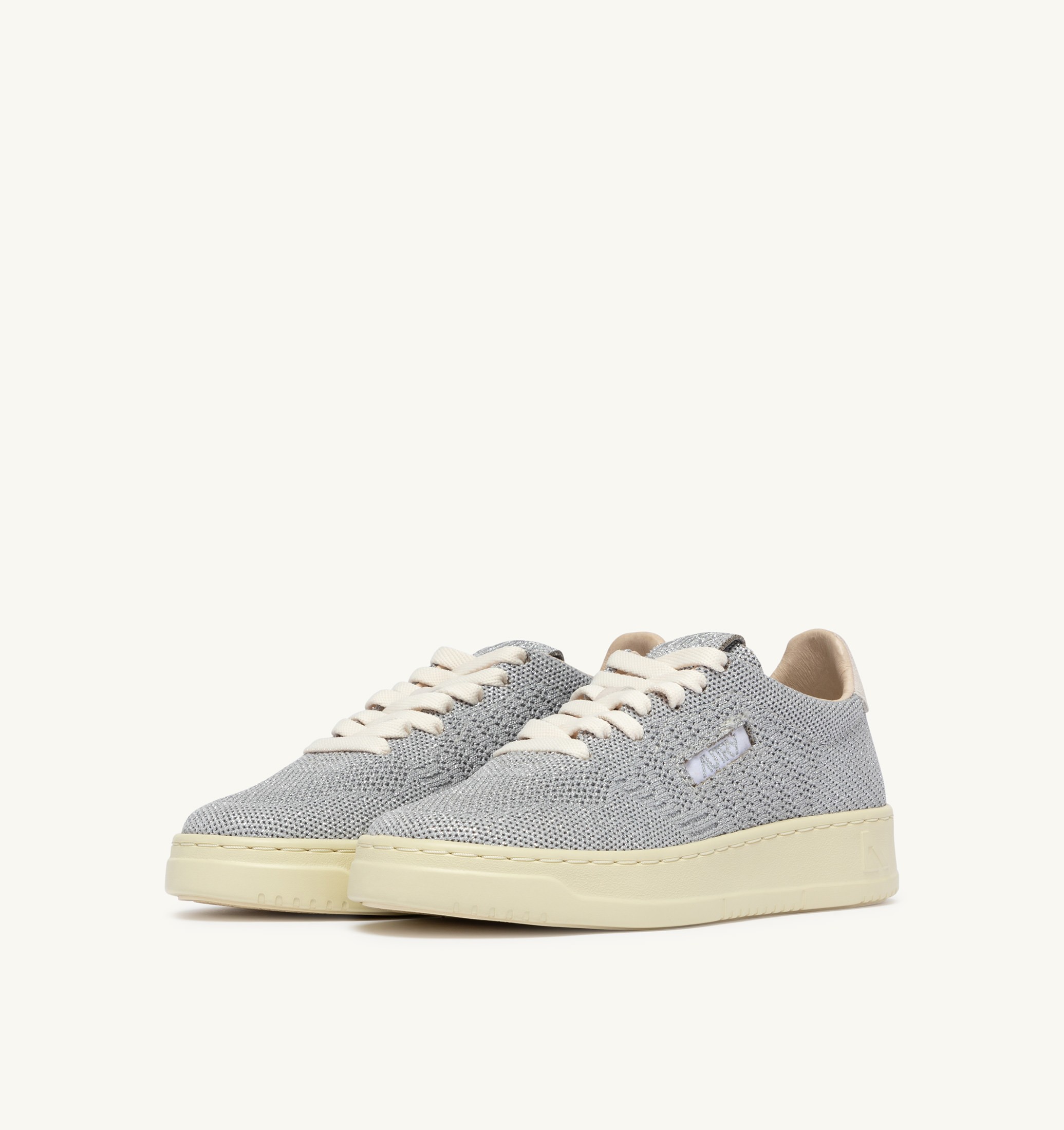 SNEAKERS MEDALIST EASEKNIT LOW IN MAGLIA ARGENTO