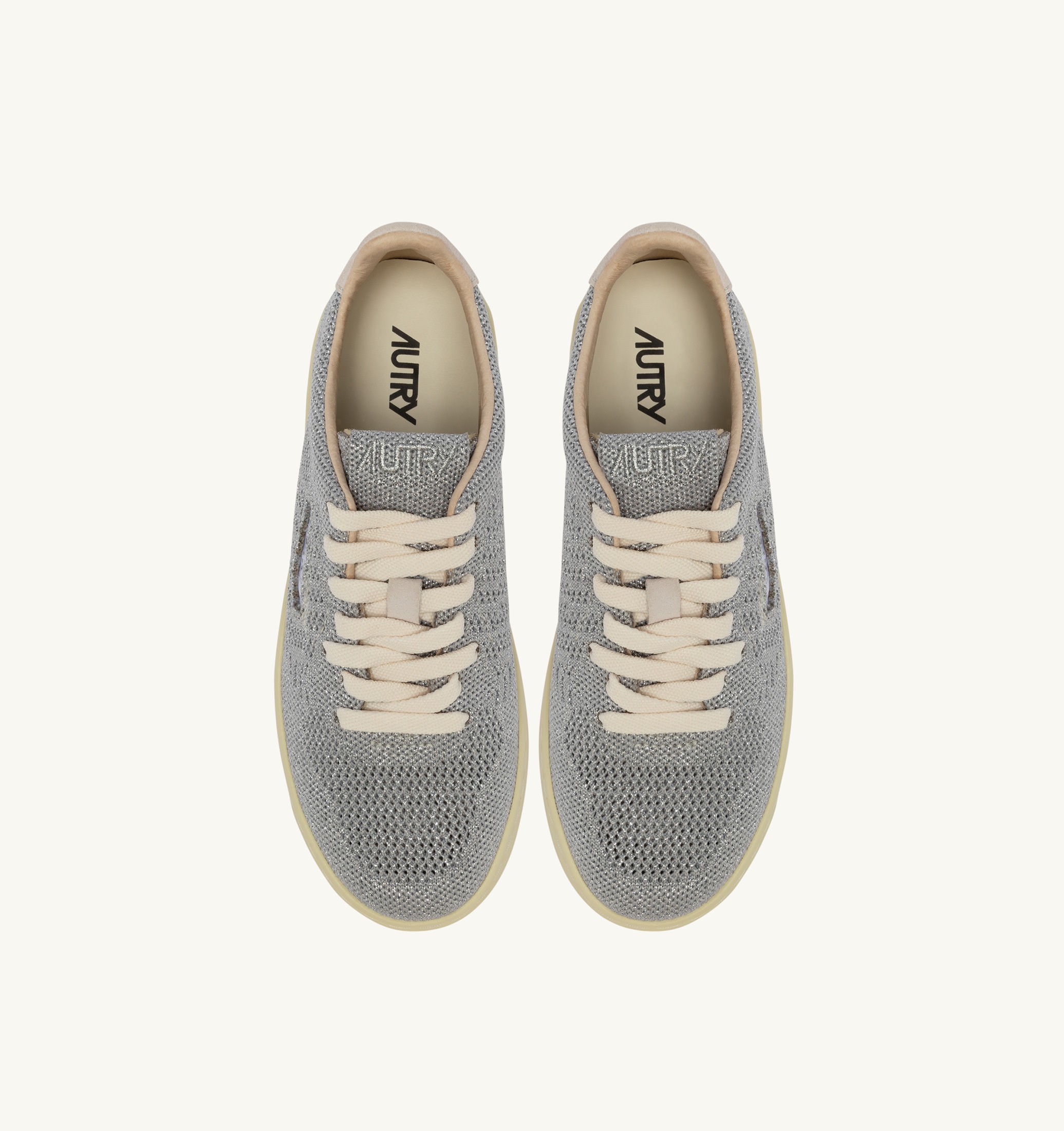 SNEAKERS MEDALIST EASEKNIT LOW IN MAGLIA ARGENTO