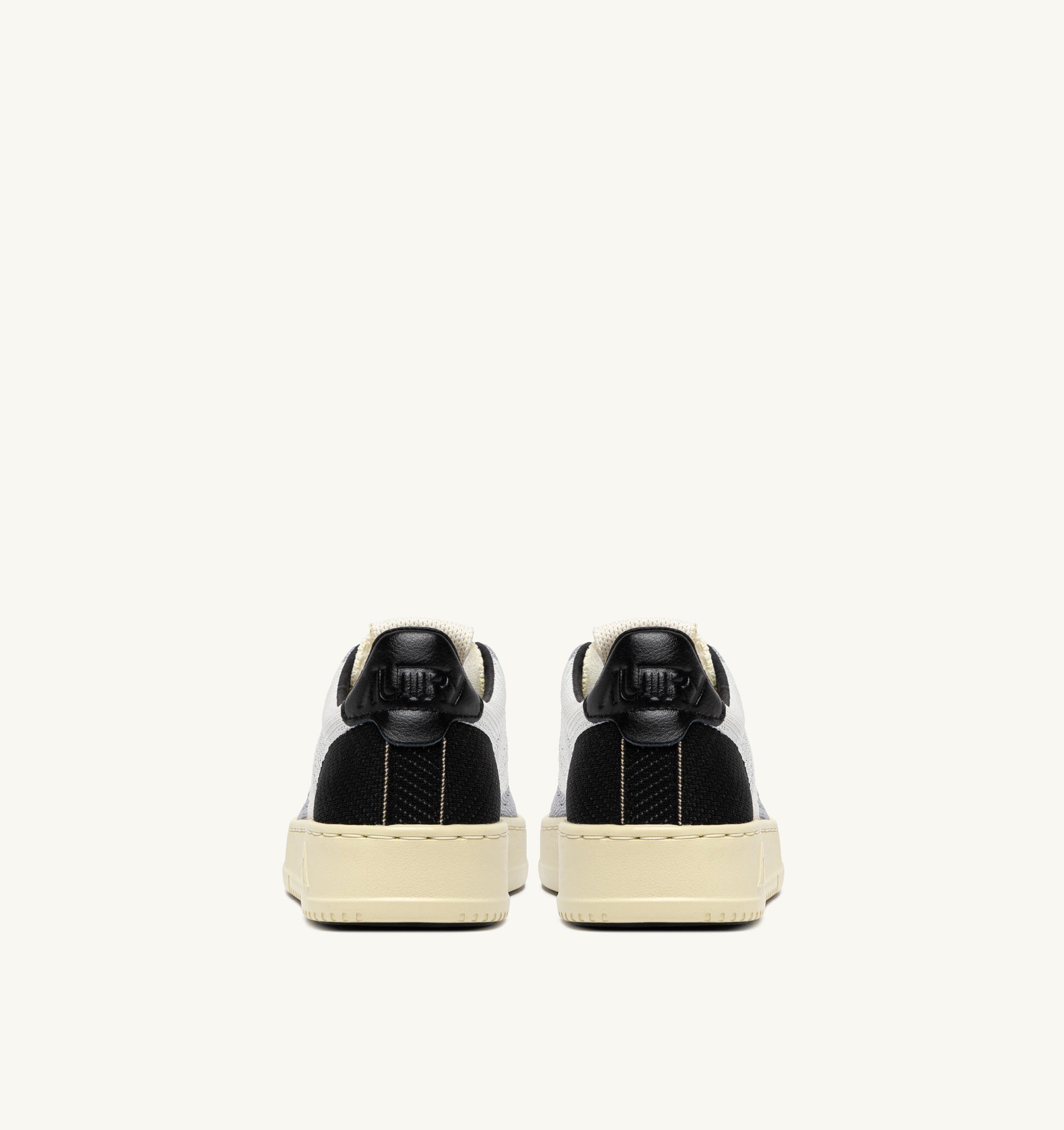 SNEAKERS MEDALIST EASEKNIT LOW IN MAGLIA AVORIO NERA E ARGENTO