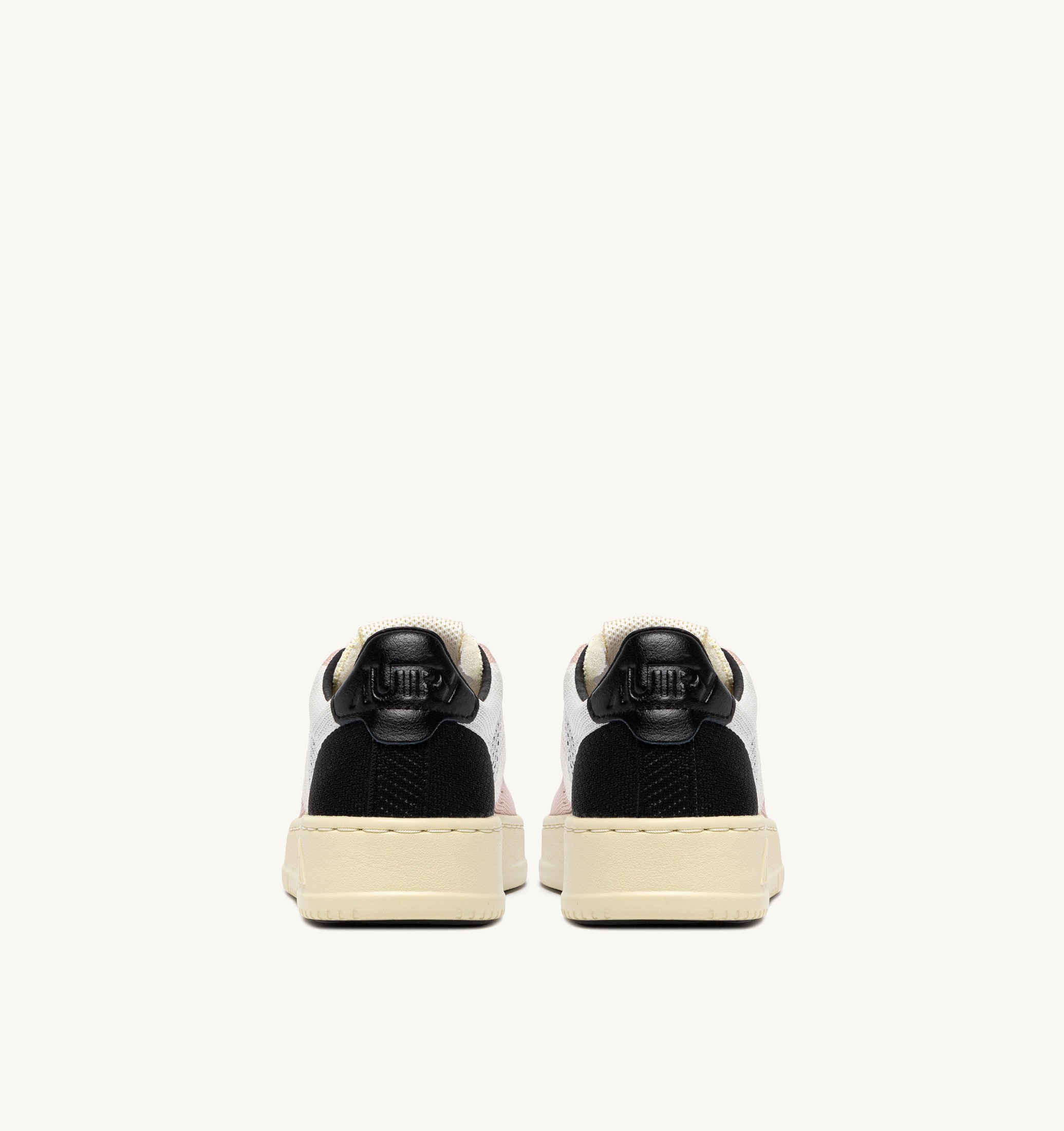 SNEAKERS MEDALIST EASEKNIT LOW IN MAGLIA AVORIO NERA E POWDER