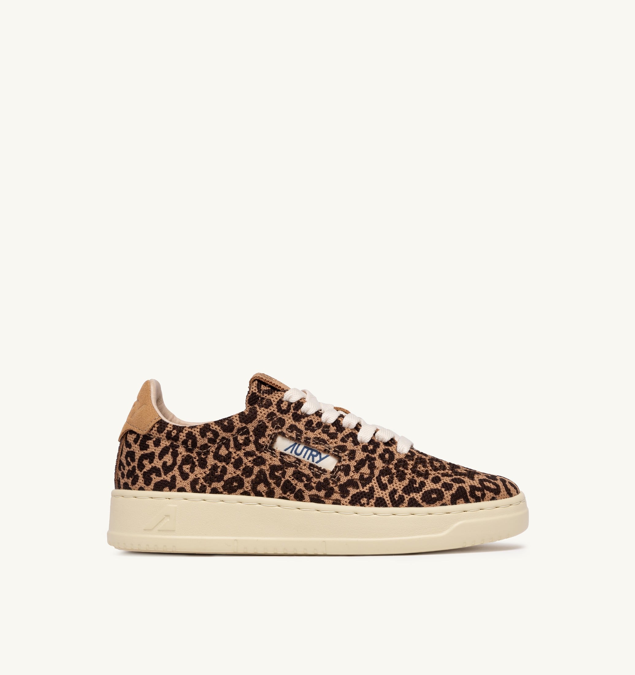 SNEAKERS MEDALIST EASEKNIT LOW IN MAGLIA 'LEOPARD PRINT' MARRONE E BEIGE