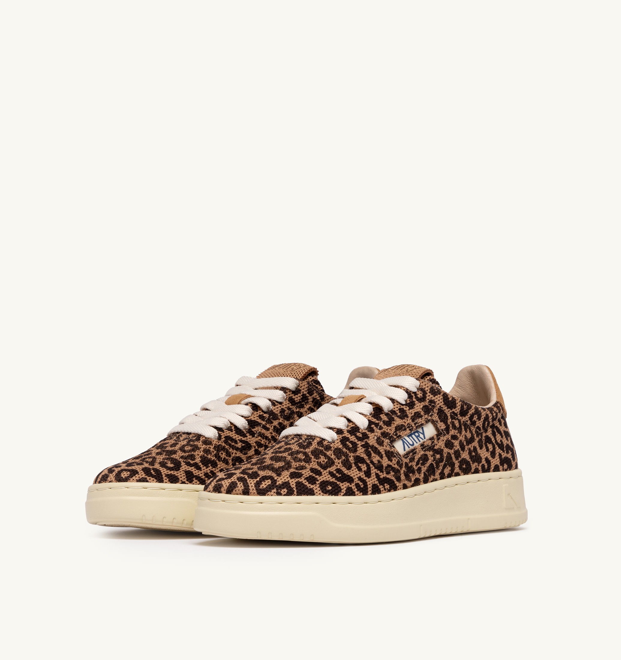 SNEAKERS MEDALIST EASEKNIT LOW IN MAGLIA 'LEOPARD PRINT' MARRONE E BEIGE