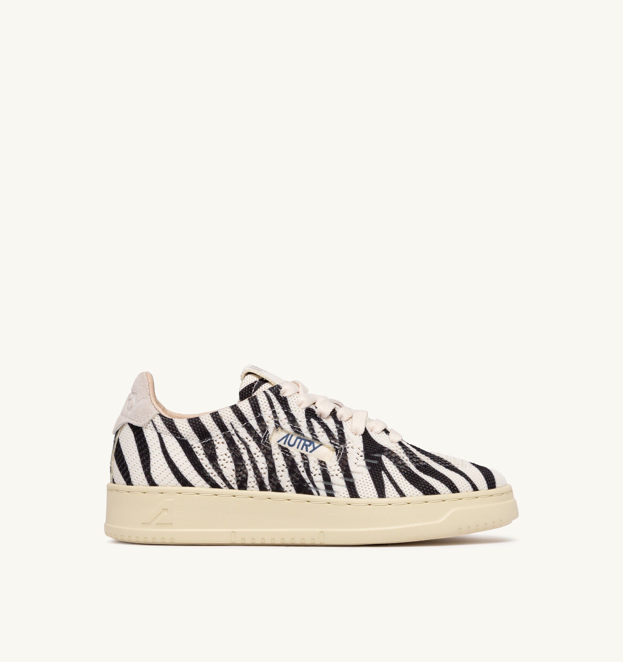 SNEAKERS MEDALIST EASEKNIT LOW IN MAGLIA 'ZEBRA PRINT' AVORIO E NERO