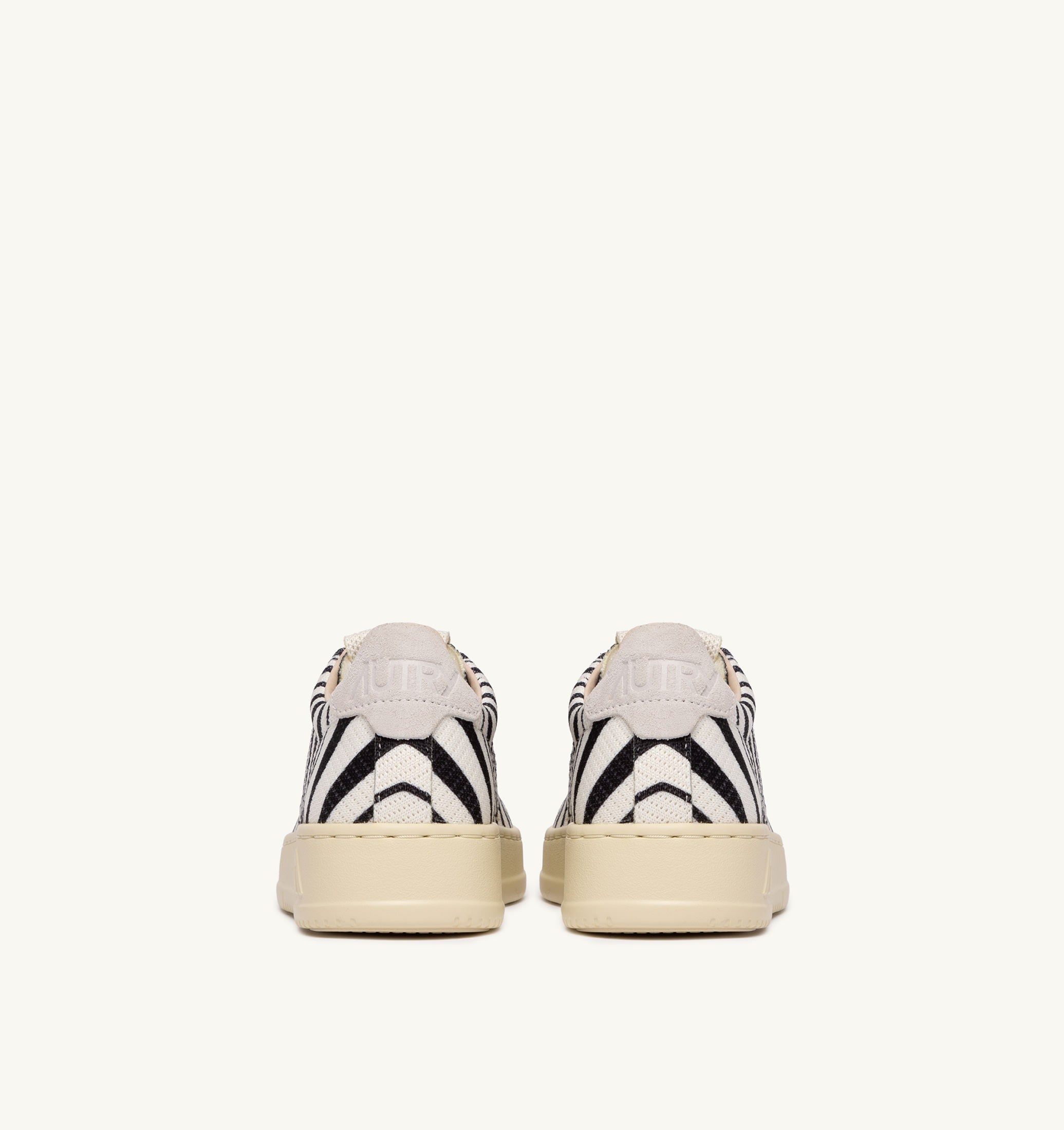 SNEAKERS MEDALIST EASEKNIT LOW IN MAGLIA 'ZEBRA PRINT' AVORIO E NERO