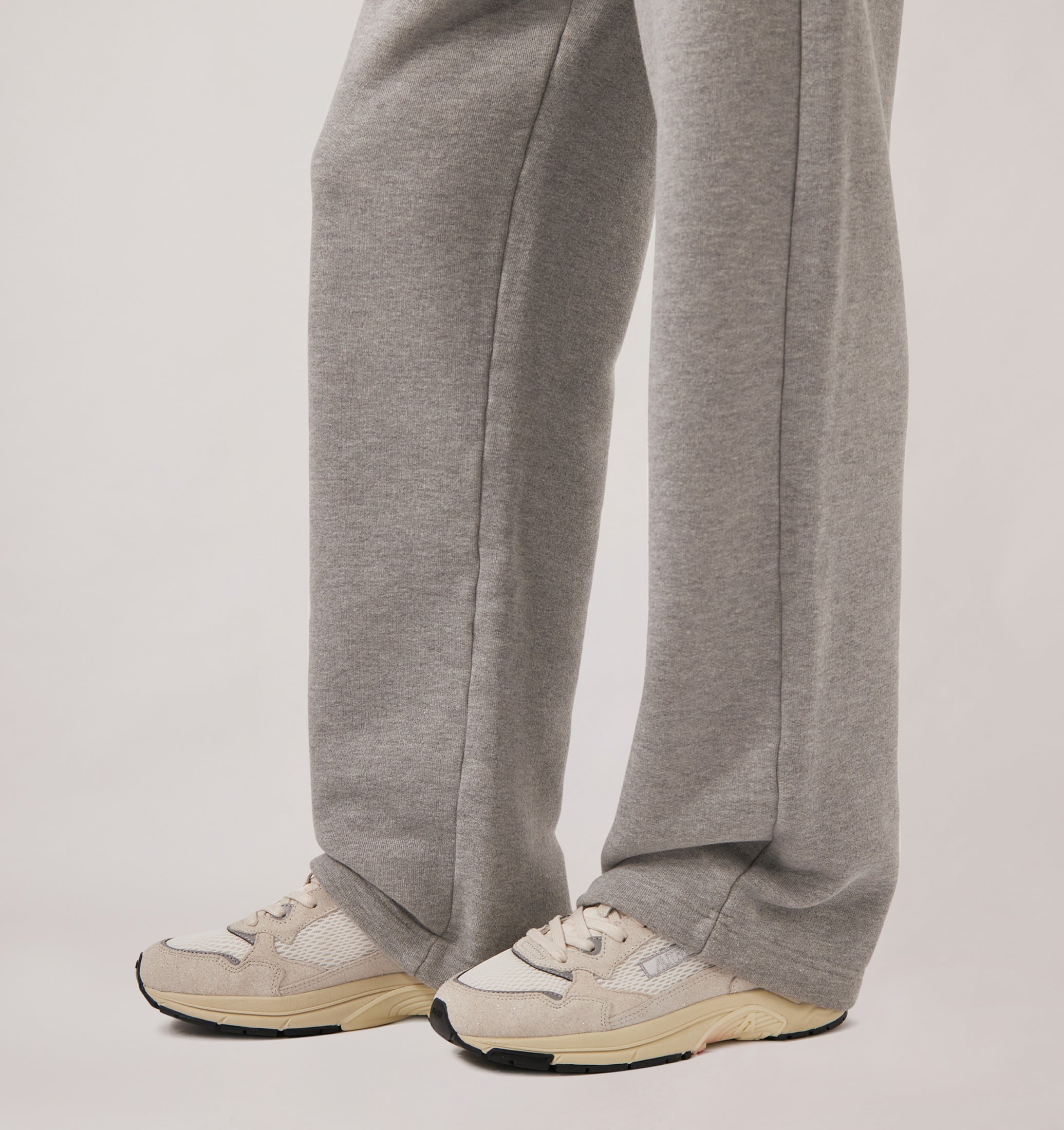 SNEAKERS HYPERWAY IN MESH BIANCO E PELLE GLITTER GRIGIA