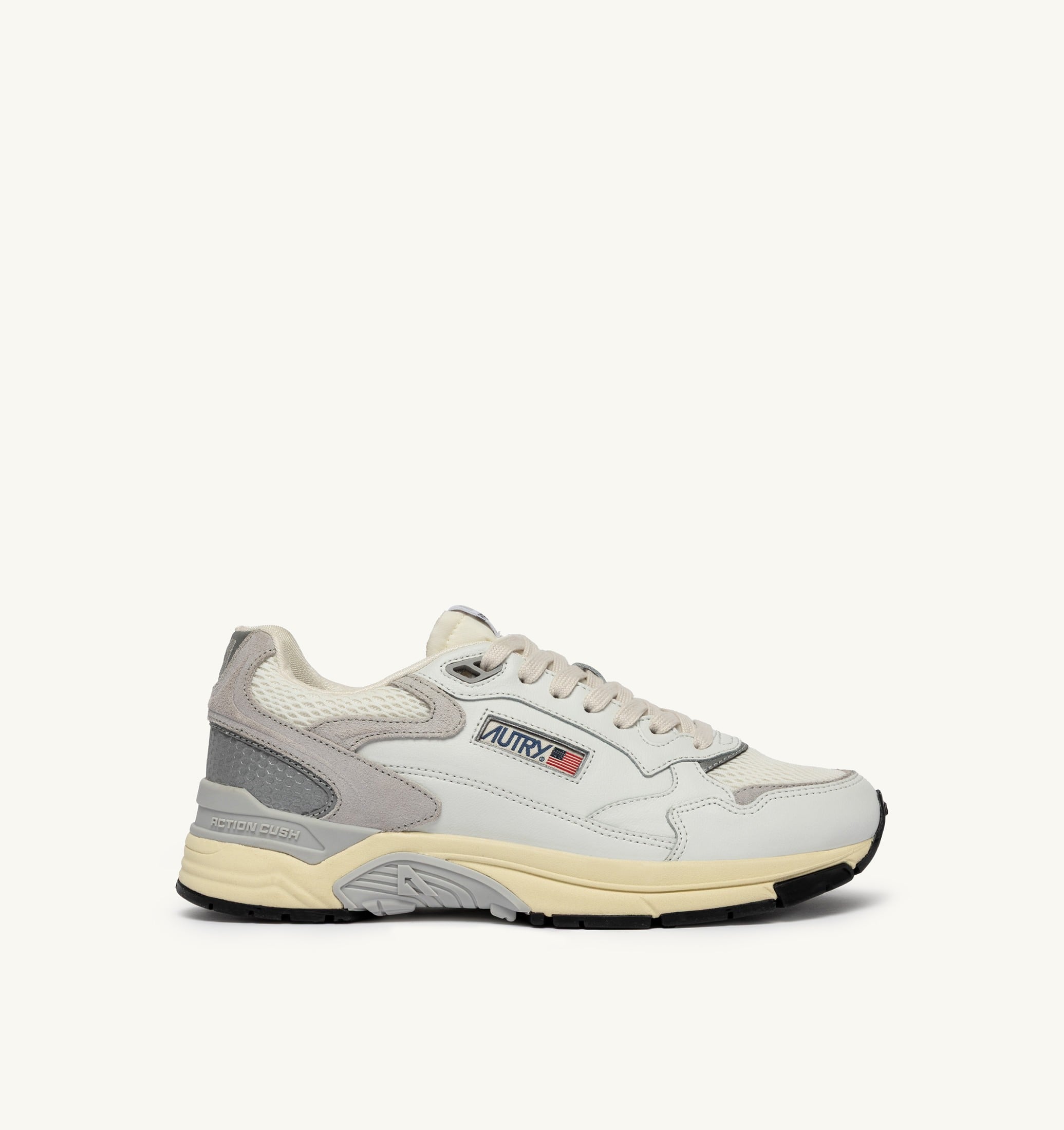 SNEAKERS HYPERWAY IN MESH E PELLE BIANCO E GRIGIO
