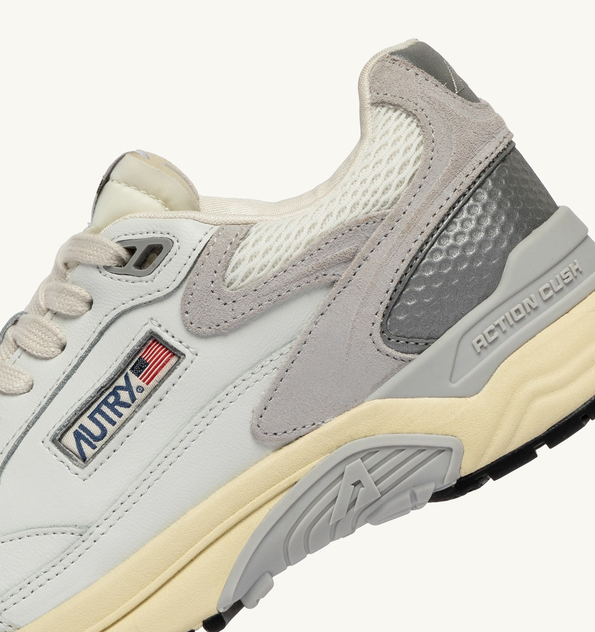 SNEAKERS HYPERWAY IN MESH E PELLE BIANCO E GRIGIO