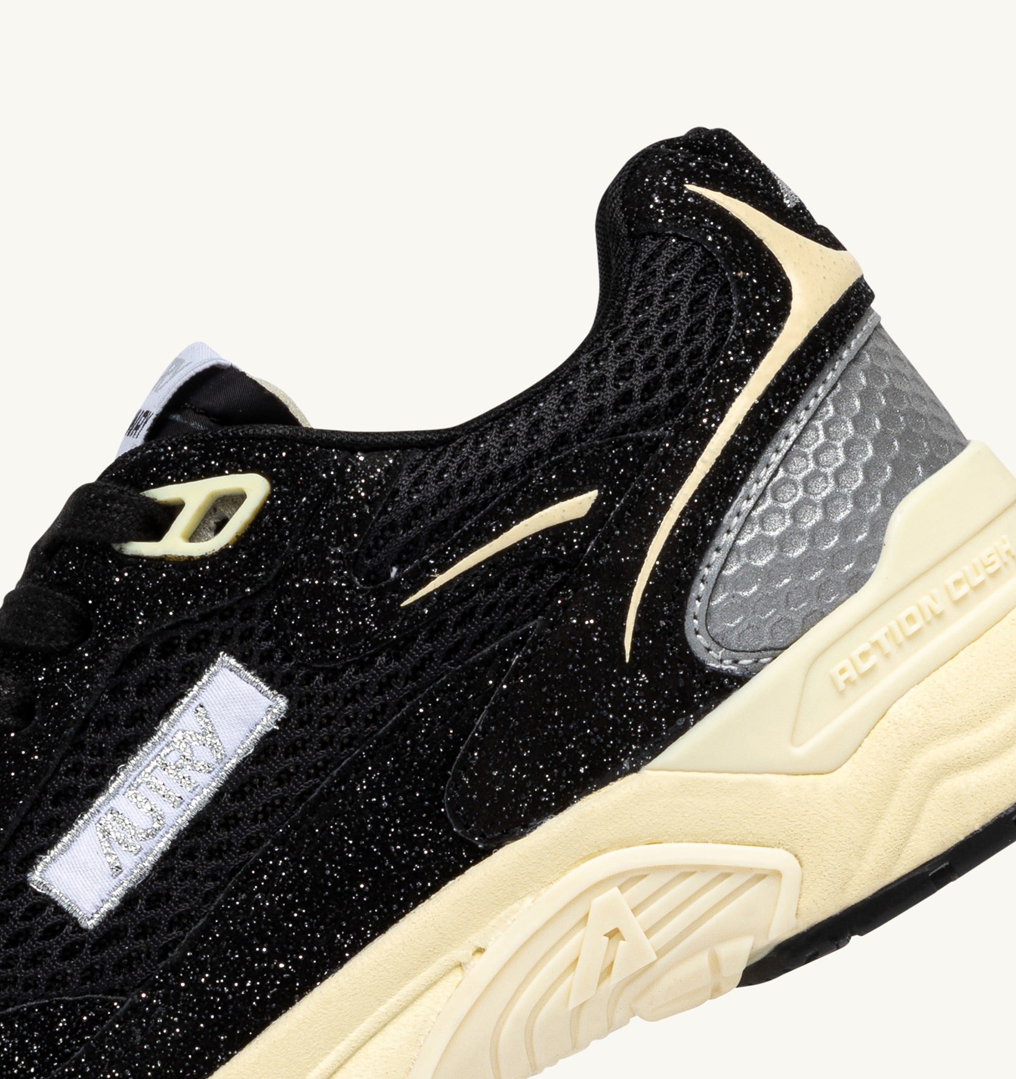 SNEAKERS HYPERWAY IN MESH E PELLE GLITTER NERA