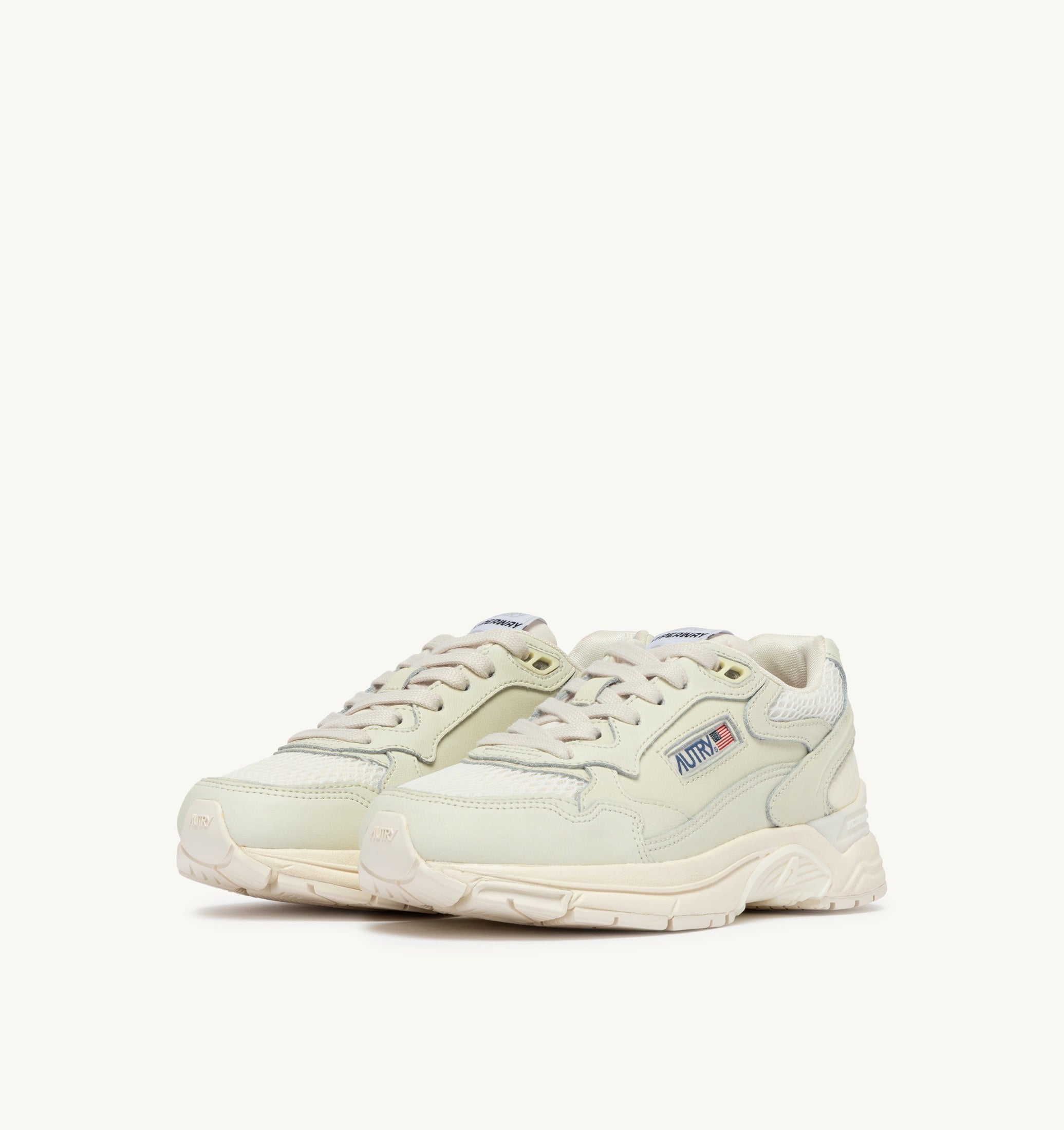 SNEAKERS HYPERWAY IN MESH E PELLE NAPPA WHISPER WHITE