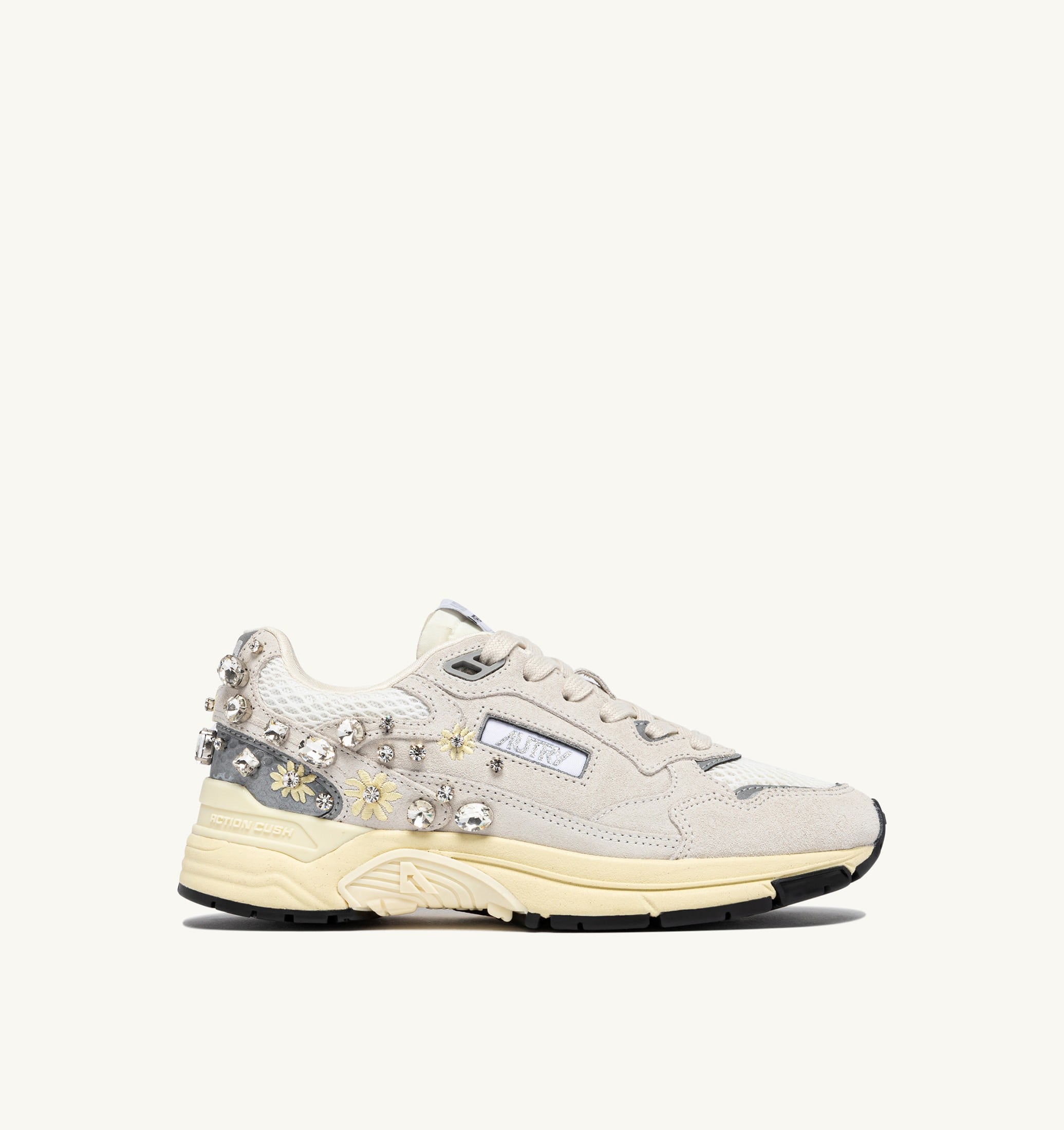 SNEAKERS HYPERWAY IN MESH E SUEDE BIANCO CON DETTAGLI
