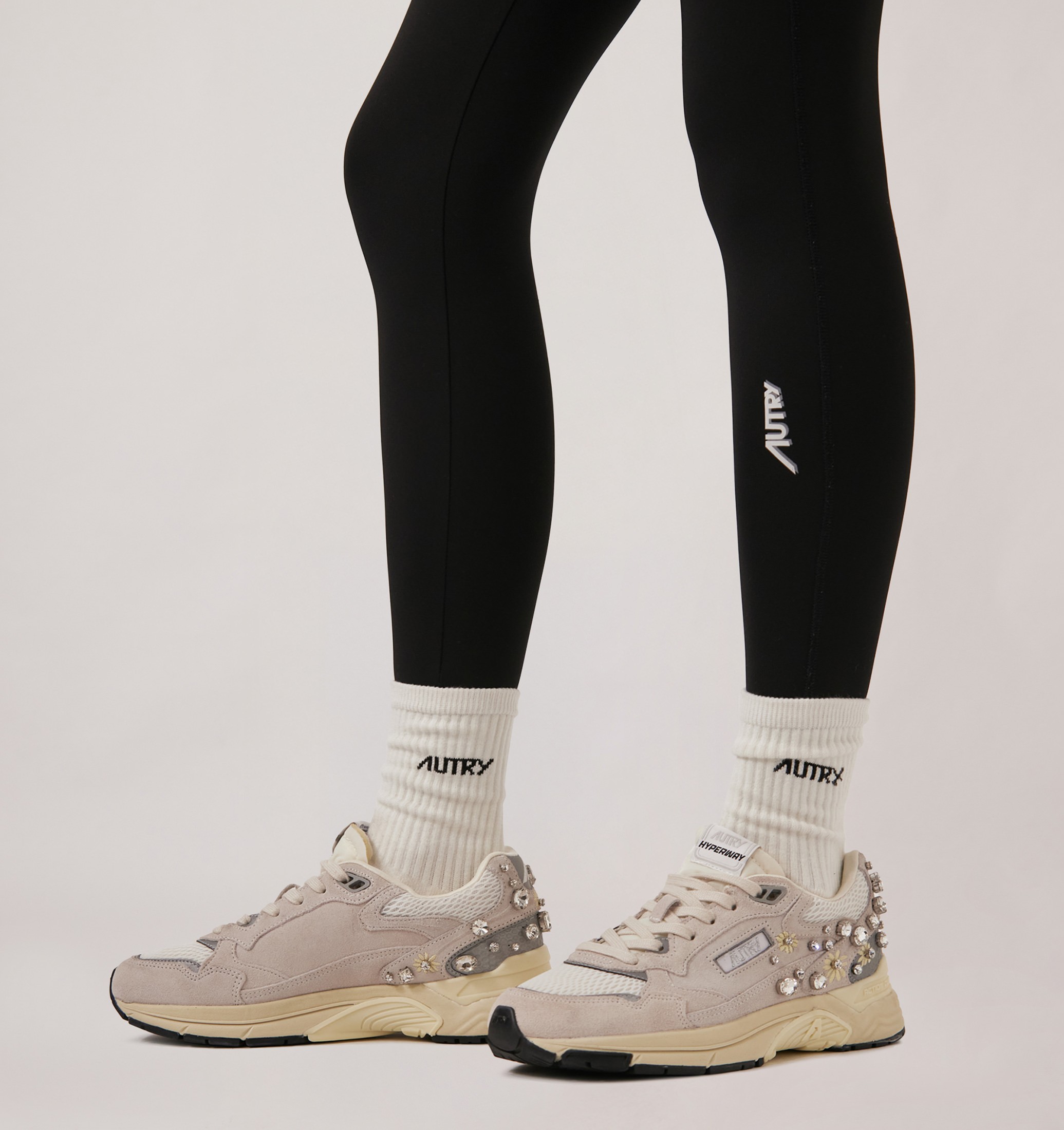 SNEAKERS HYPERWAY IN MESH E SUEDE BIANCO CON DETTAGLI