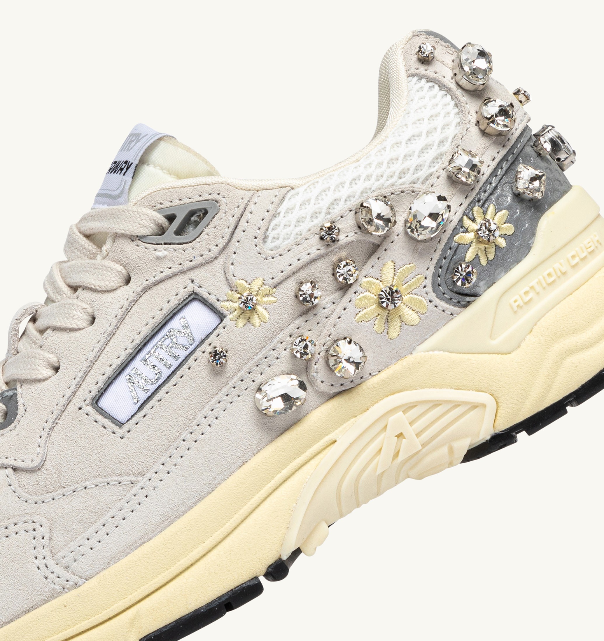 SNEAKERS HYPERWAY IN MESH E SUEDE BIANCO CON DETTAGLI