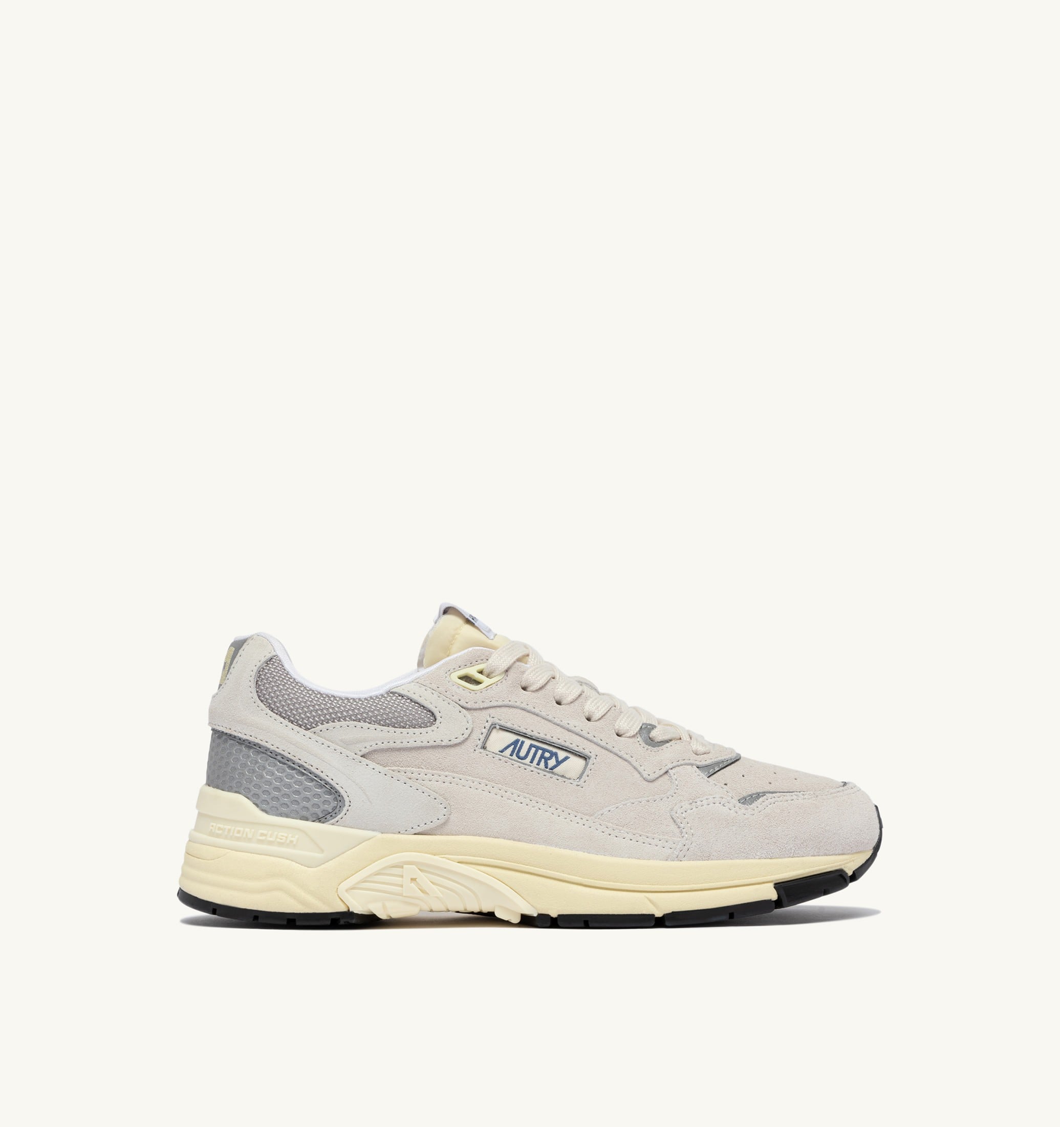 SNEAKERS HYPERWAY IN MESH E SUEDE BIANCO E ARGENTO