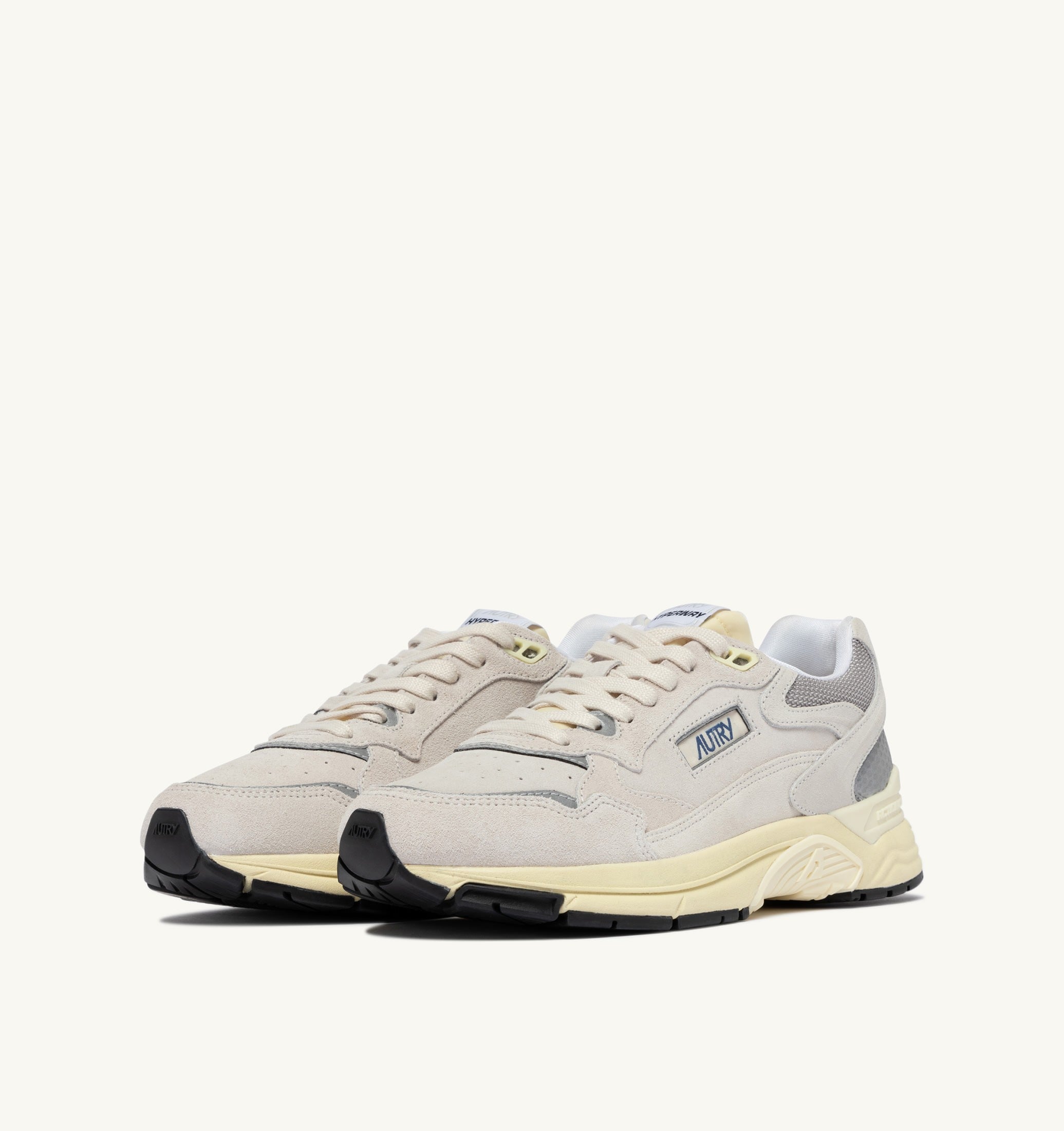 SNEAKERS HYPERWAY IN MESH E SUEDE BIANCO E ARGENTO