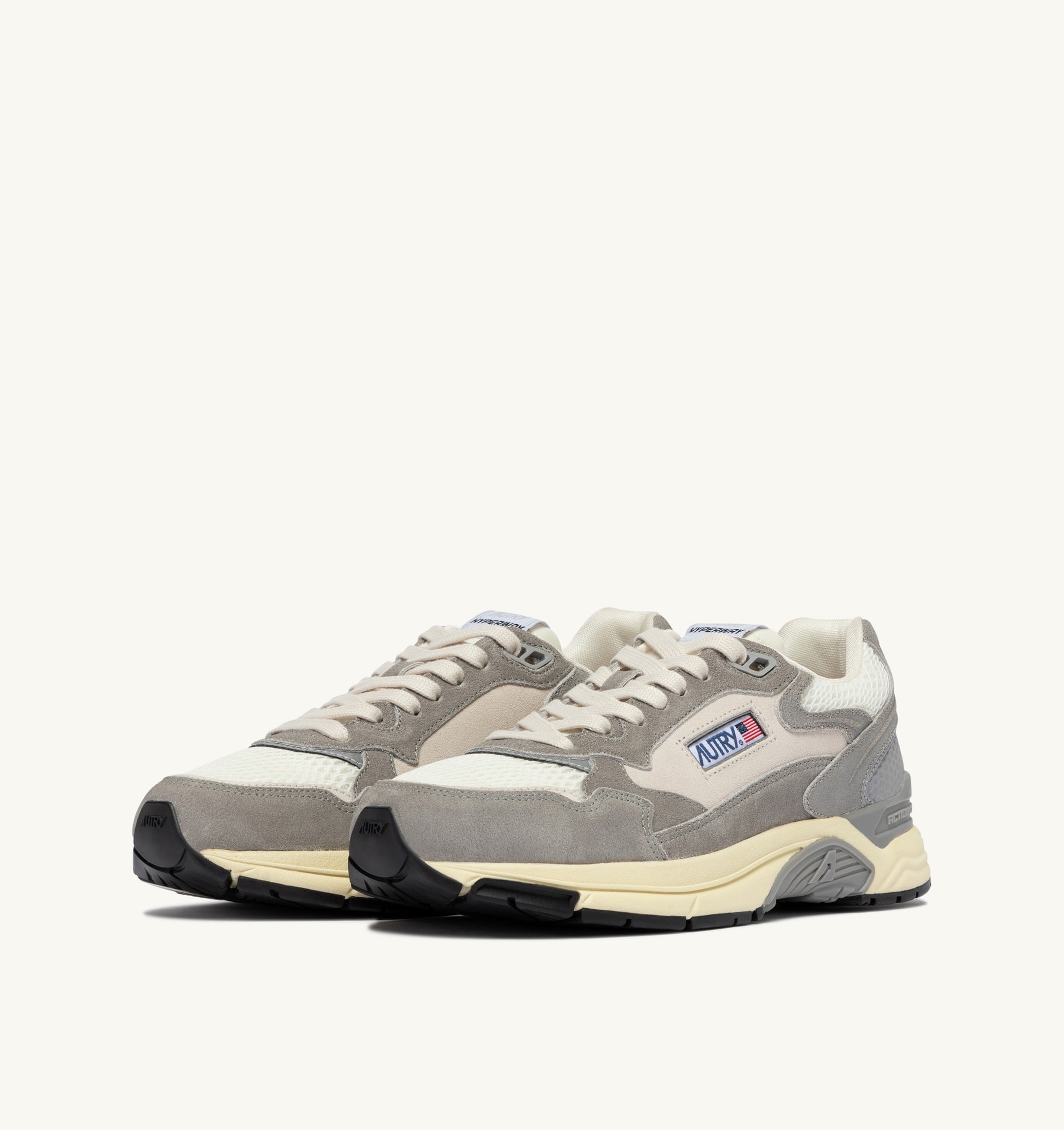 SNEAKERS HYPERWAY IN MESH E SUEDE BIANCO E PLUMBLEO