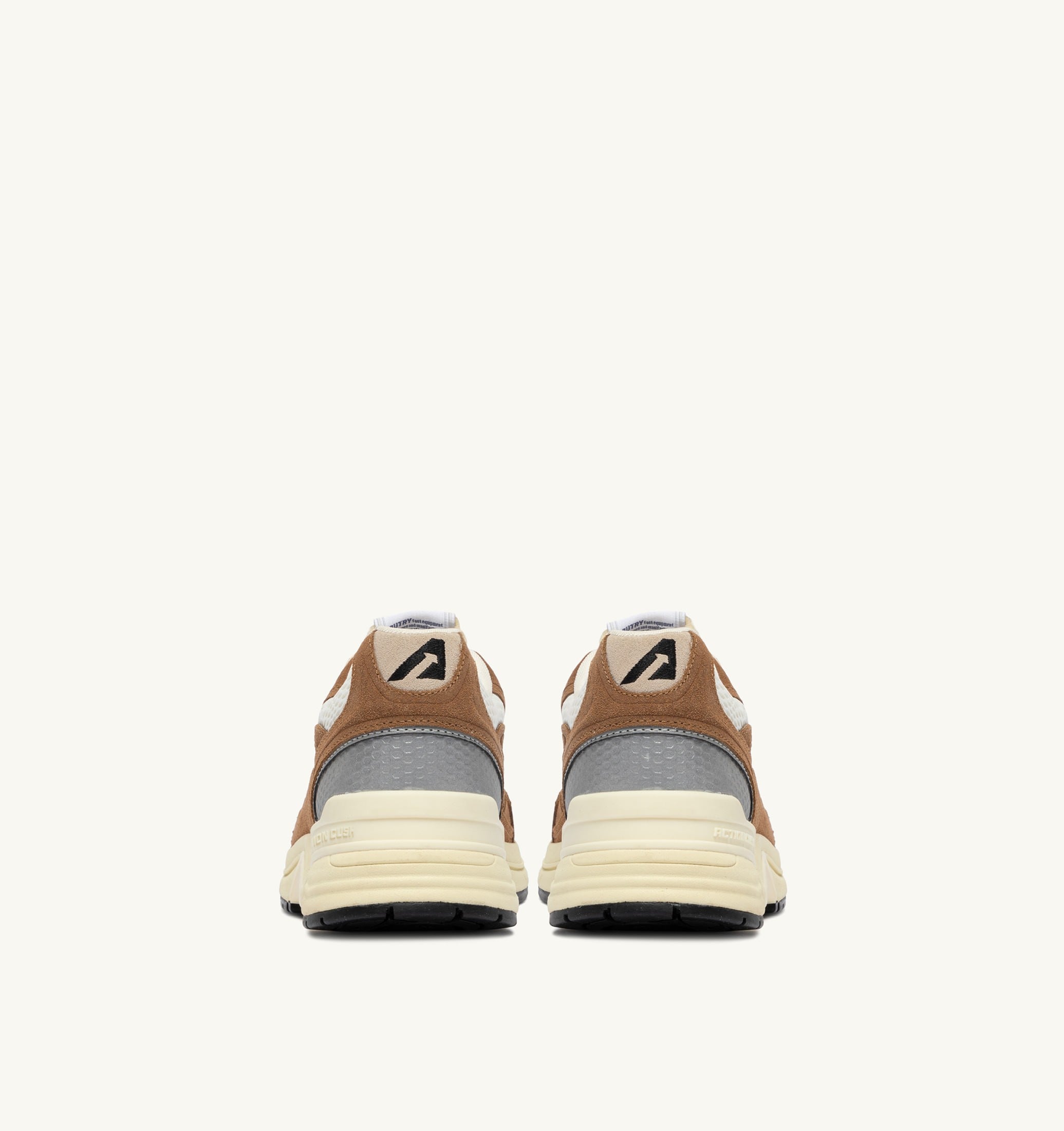 SNEAKERS HYPERWAY IN MESH E SUEDE CIGAR E ARGENTO