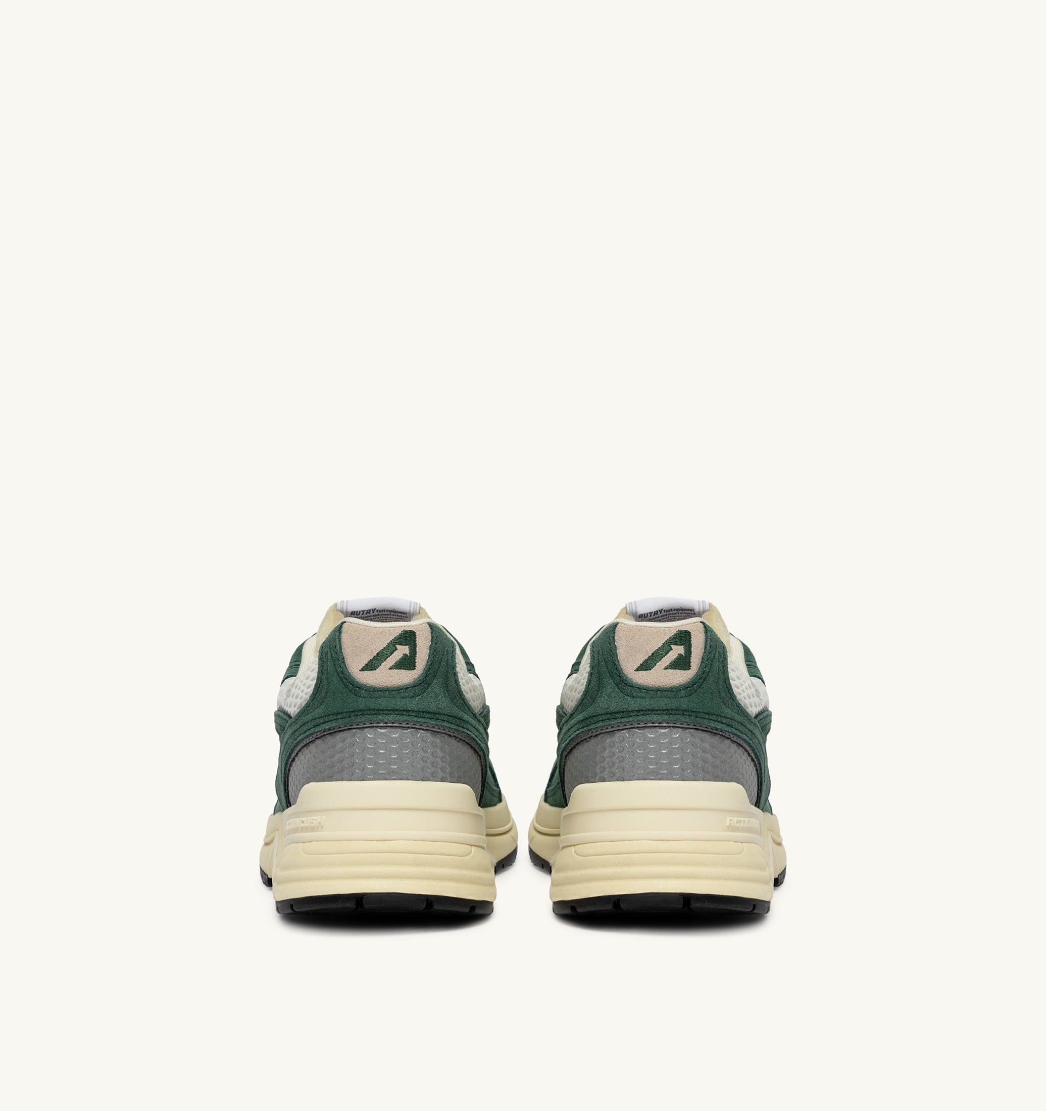 SNEAKERS HYPERWAY IN MESH E SUEDE MALACHITE E ARGENTO