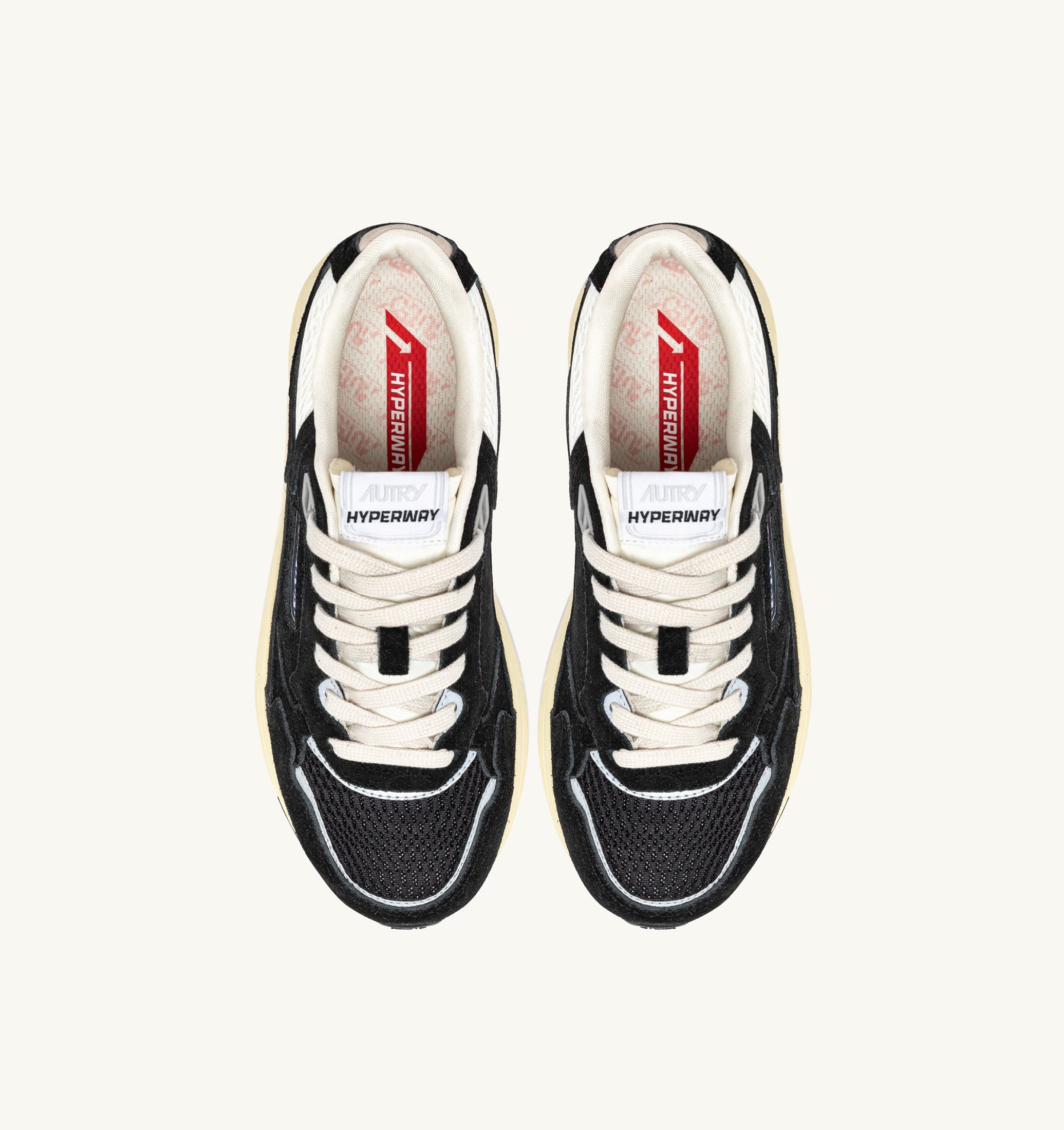 SNEAKERS HYPERWAY IN MESH E SUEDE NERO E ARGENTO
