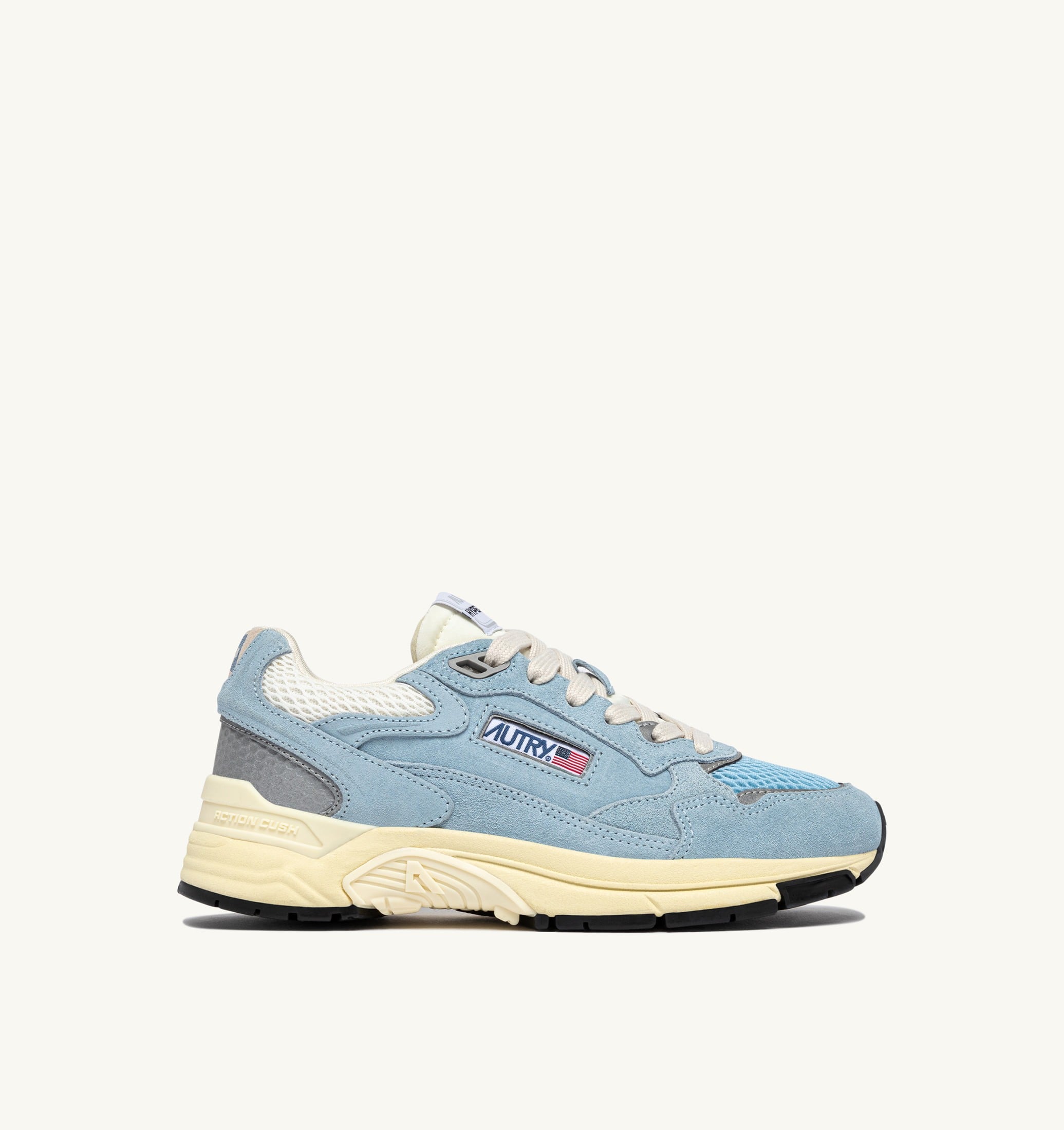 SNEAKERS HYPERWAY IN MESH E SUEDE PORTOFINO E MARSHMALLOW