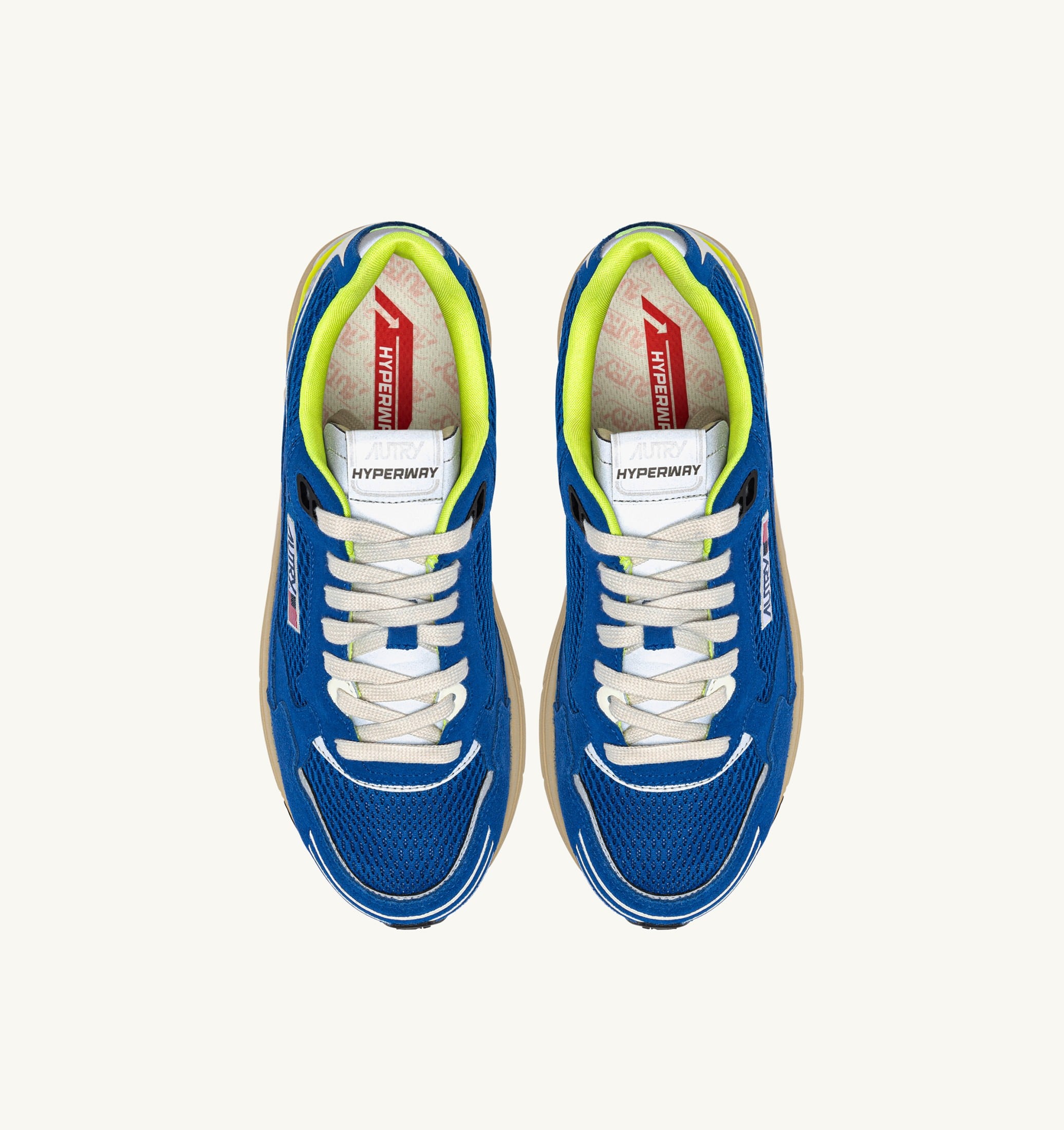 SNEAKERS HYPERWAY IN MESH E SUEDE PRINCESS BLUE E VANILLA ICE