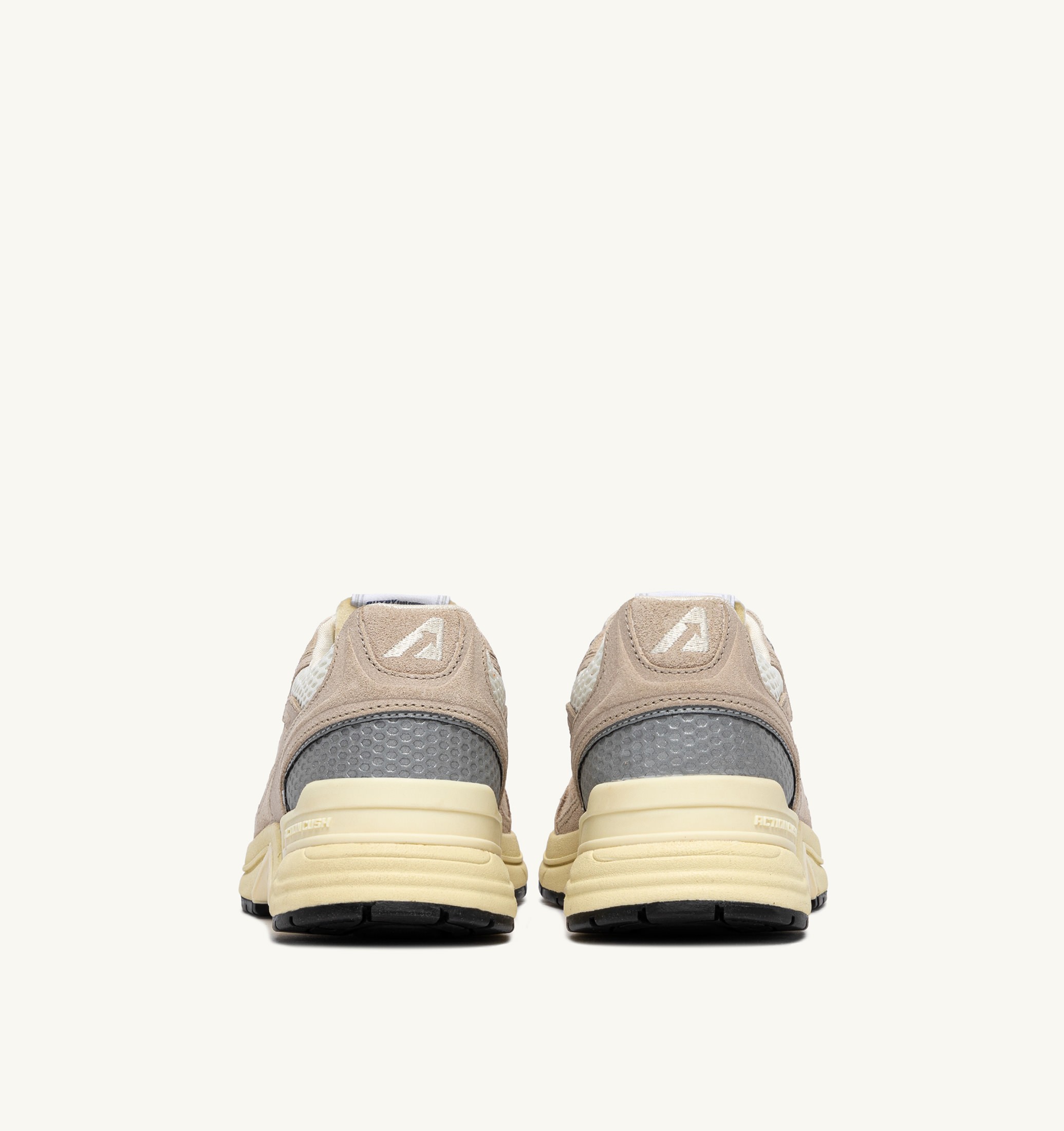 SNEAKERS HYPERWAY IN MESH E SUEDE SAND E ARGENTO