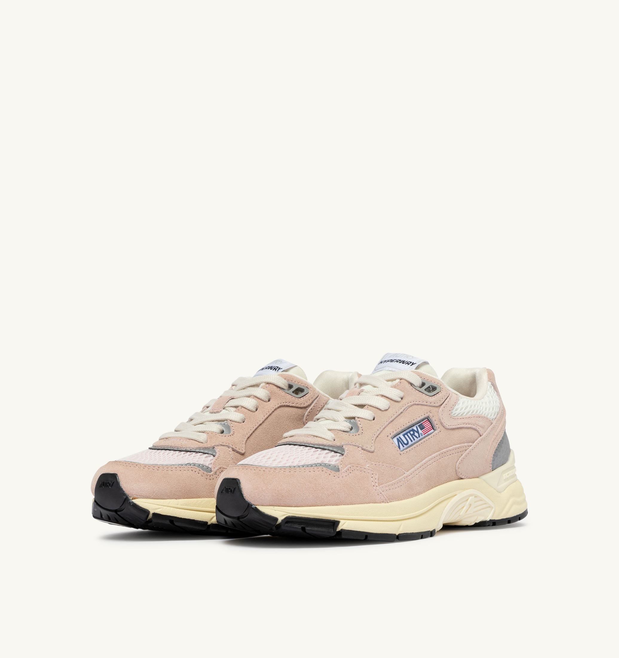 SNEAKERS HYPERWAY IN MESH E SUEDE SILK E MARSHMALLOW
