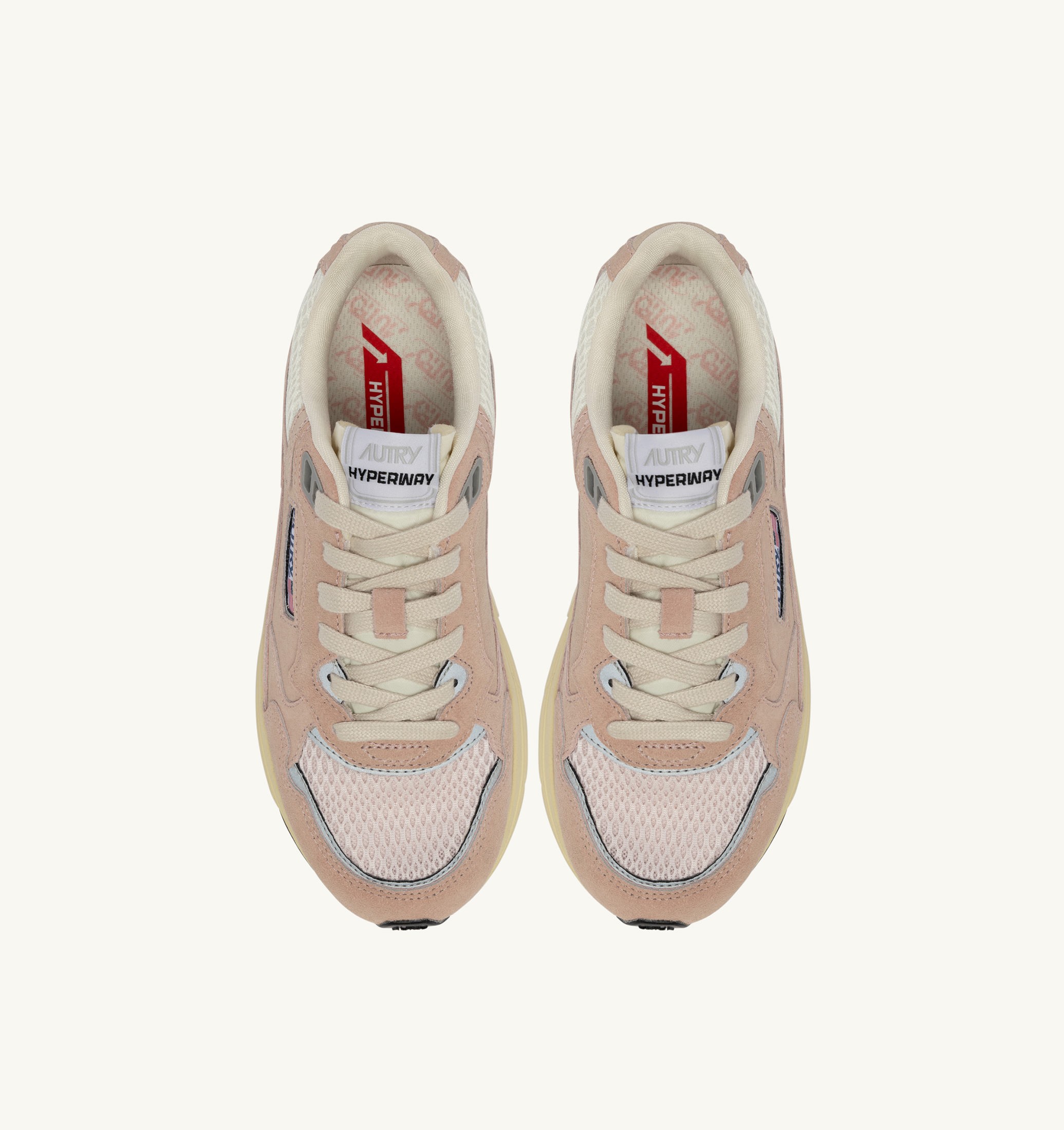 SNEAKERS HYPERWAY IN MESH E SUEDE SILK E MARSHMALLOW