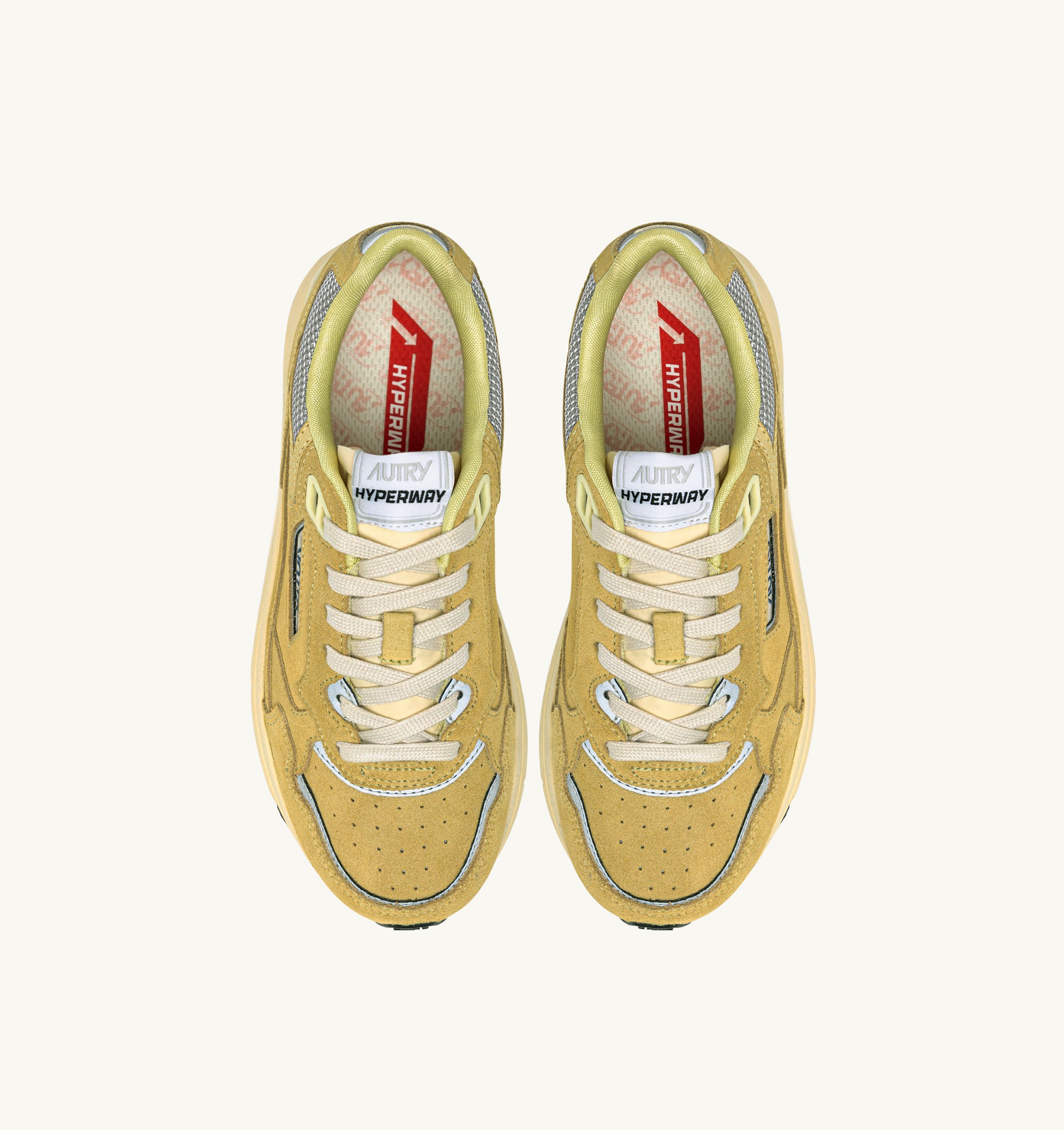 SNEAKERS HYPERWAY IN MESH E SUEDE SOUTHERN MOSS E ARGENTO