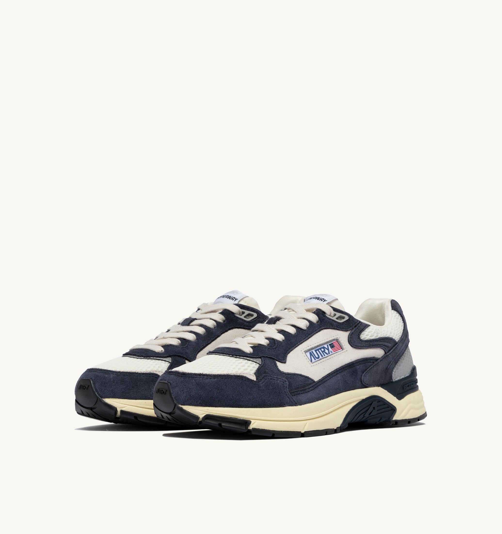 SNEAKERS HYPERWAY IN MESH E SUEDE SPACE BLUE E ARGENTO