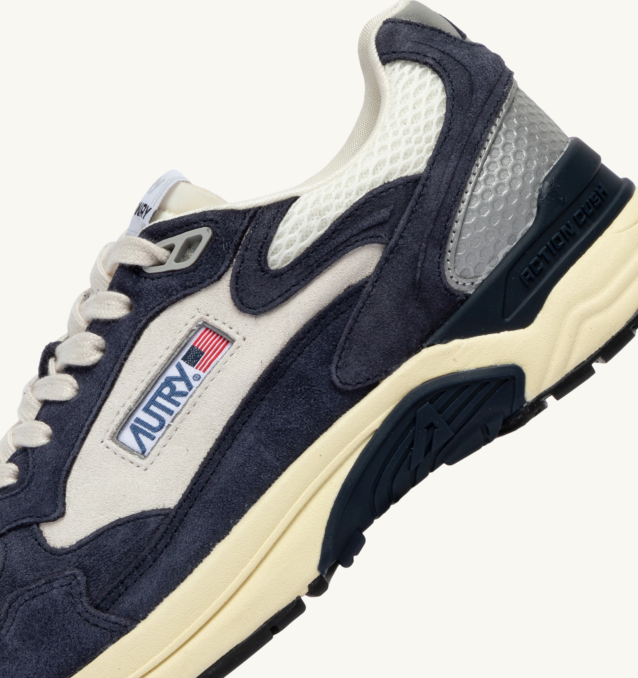 SNEAKERS HYPERWAY IN MESH E SUEDE SPACE BLUE E ARGENTO