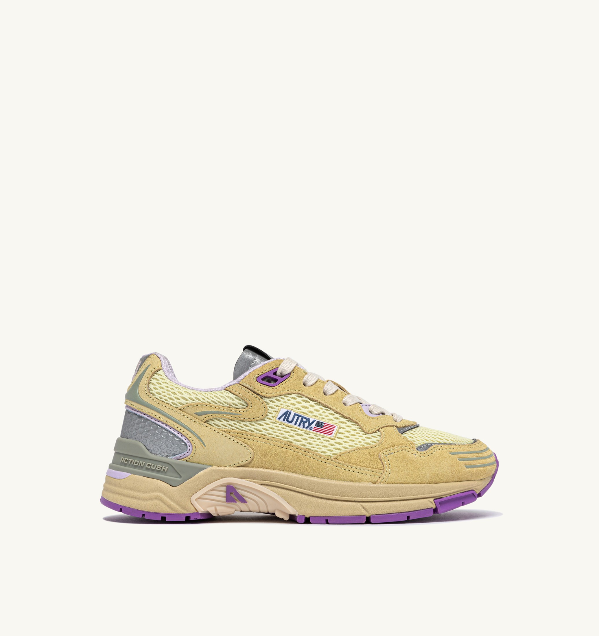 SNEAKERS HYPERWAY IN MESH E SUEDE STRAW E ORCHID HUST