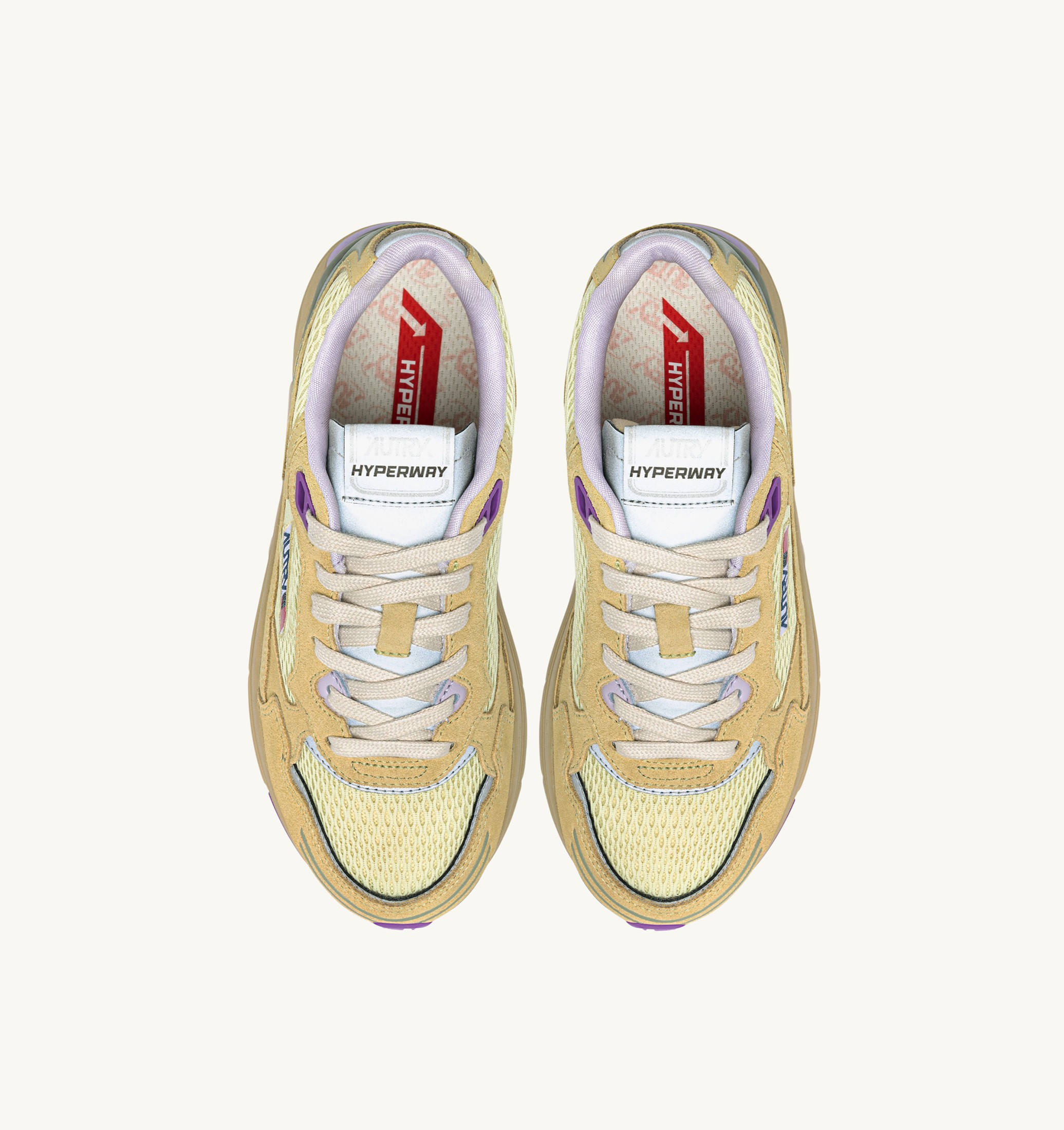 SNEAKERS HYPERWAY IN MESH E SUEDE STRAW E ORCHID HUST