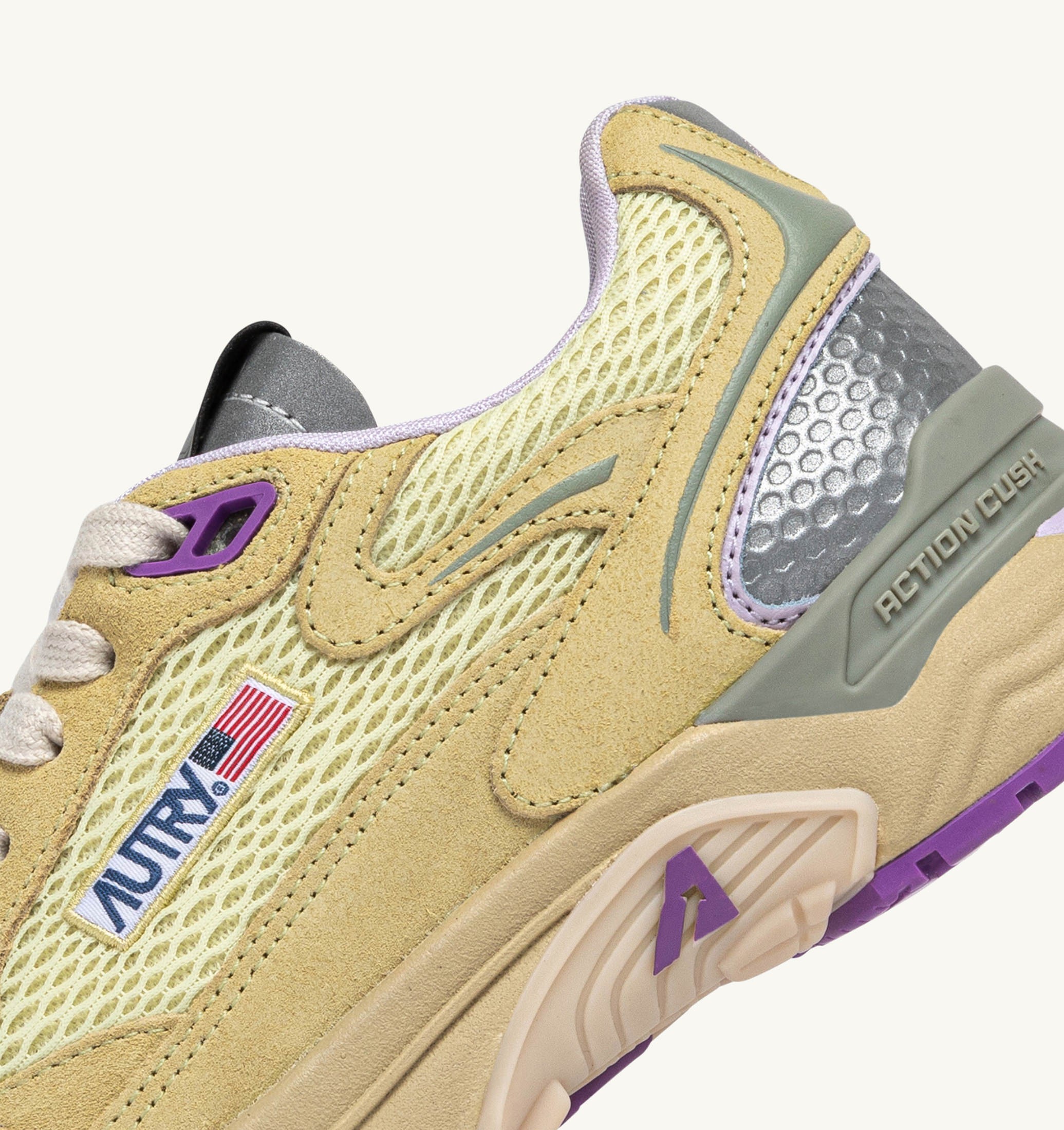 SNEAKERS HYPERWAY IN MESH E SUEDE STRAW E ORCHID HUST