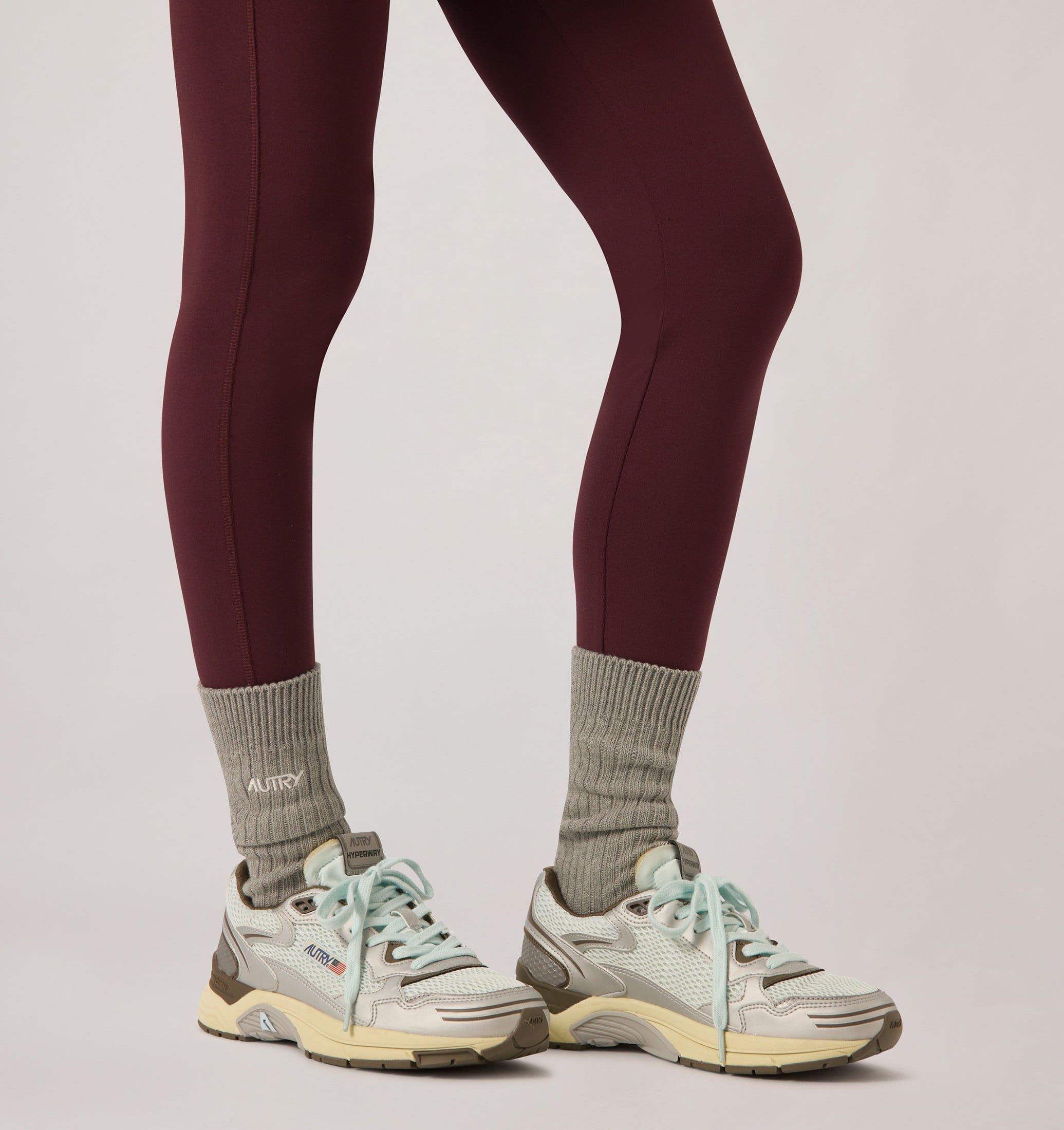SNEAKERS HYPERWAY IN PELLE SINTETICA E MESH ARGENTO SPA BLUE E CHOCOLATE CHIP