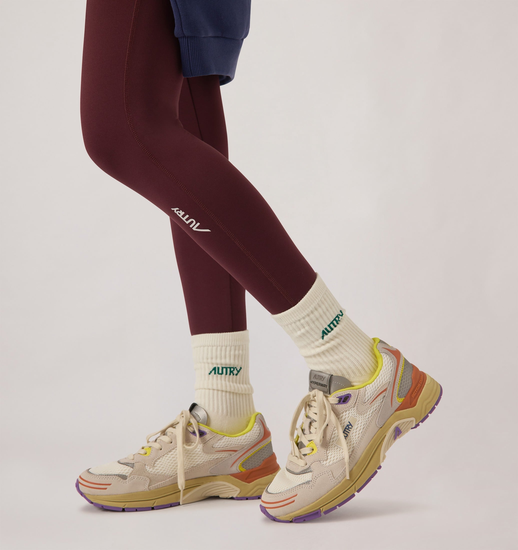 SNEAKERS HYPERWAY IN SUEDE E MESH BIANCO E ARABESQUE