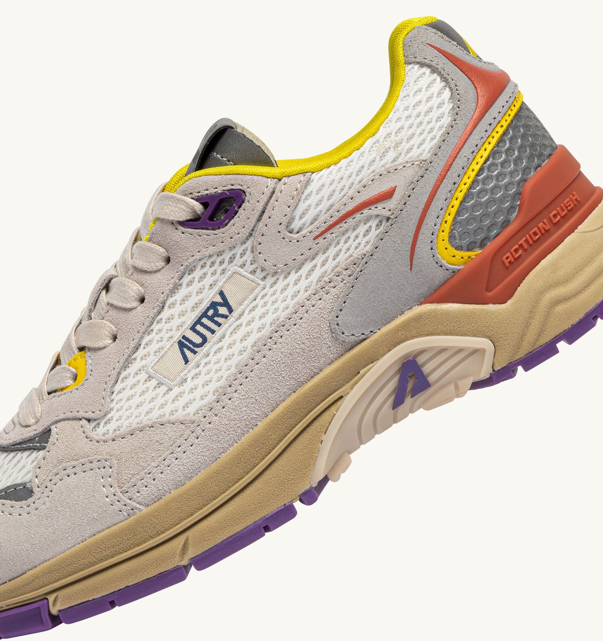 SNEAKERS HYPERWAY IN SUEDE E MESH BIANCO E ARABESQUE