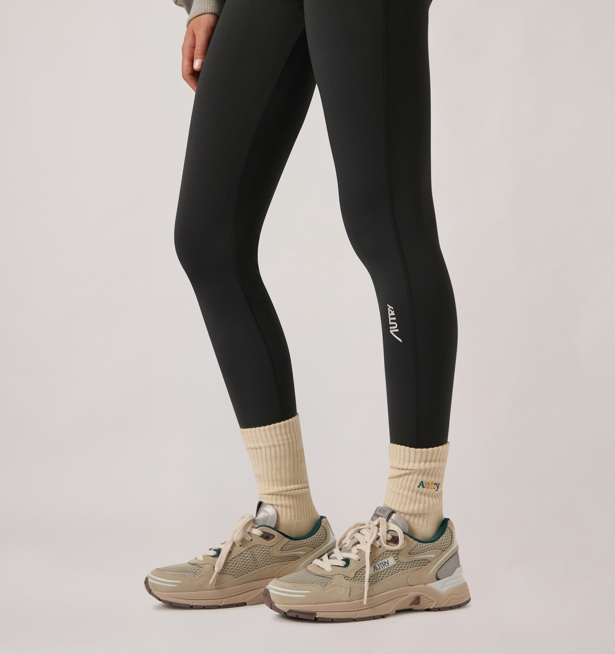 SNEAKERS HYPERWAY IN SUEDE E MESH ECRU E SPA BLUE
