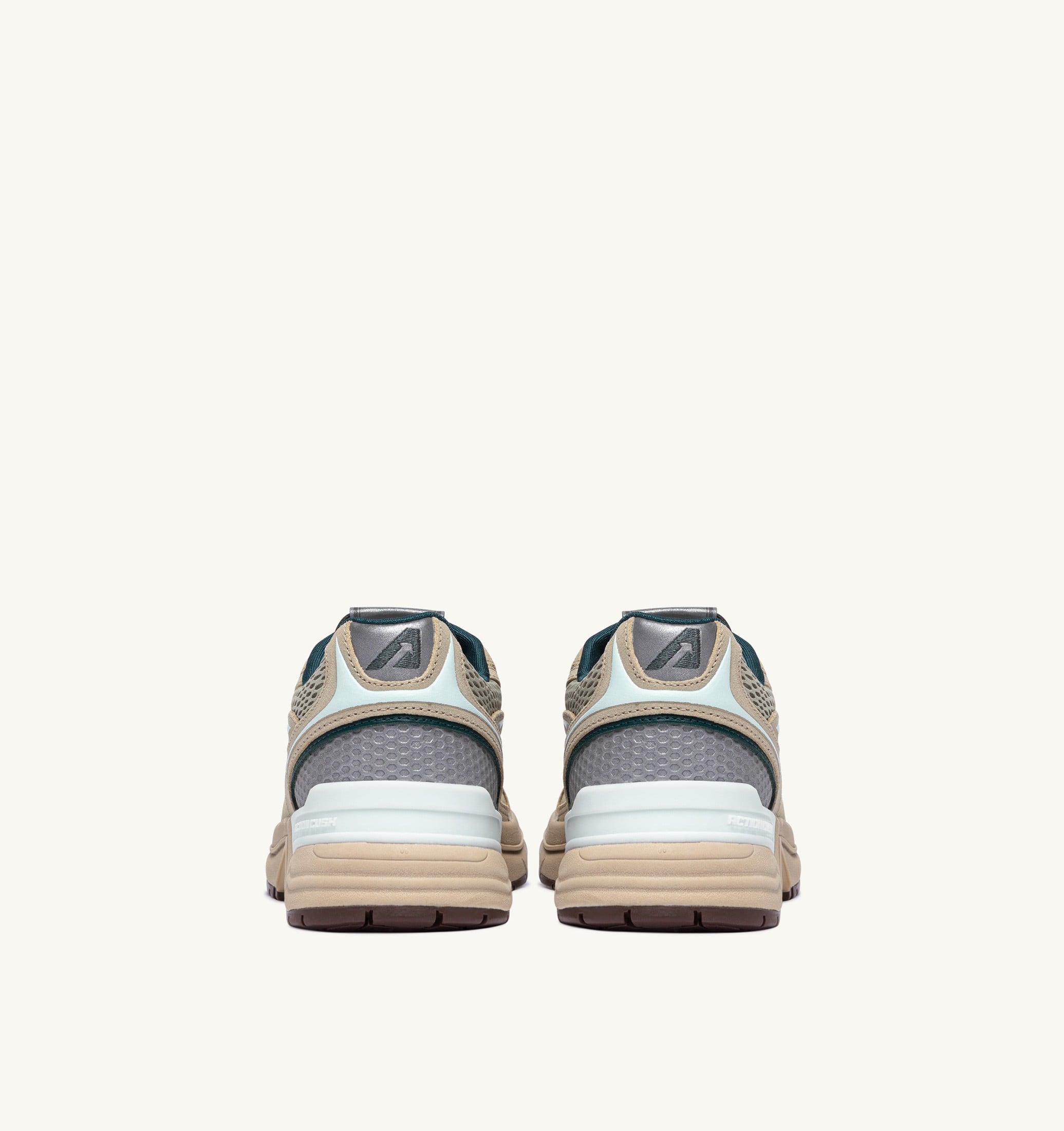 SNEAKERS HYPERWAY IN SUEDE E MESH ECRU E SPA BLUE
