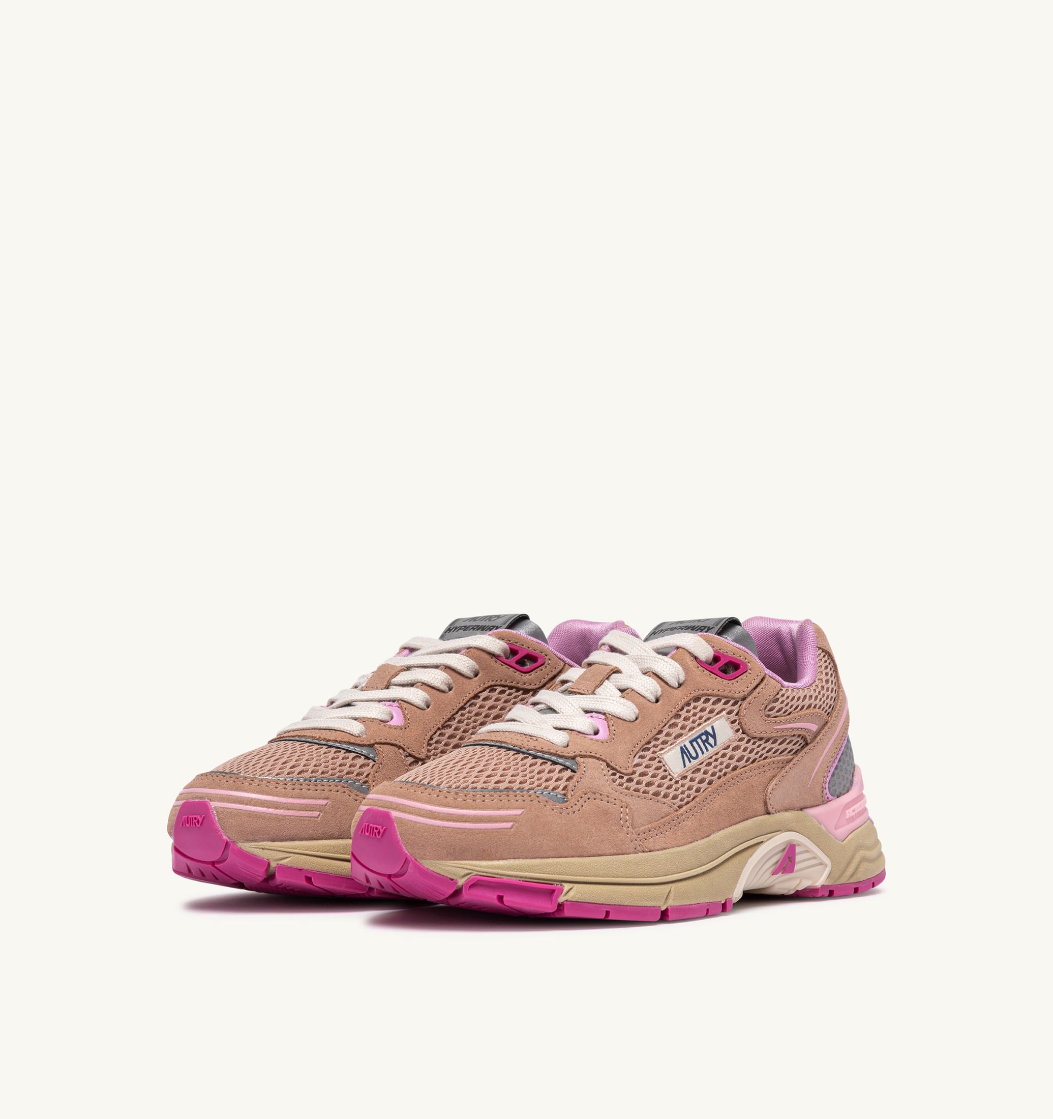 SNEAKERS HYPERWAY IN SUEDE E MESH PHARD PINK E DOLPHIN