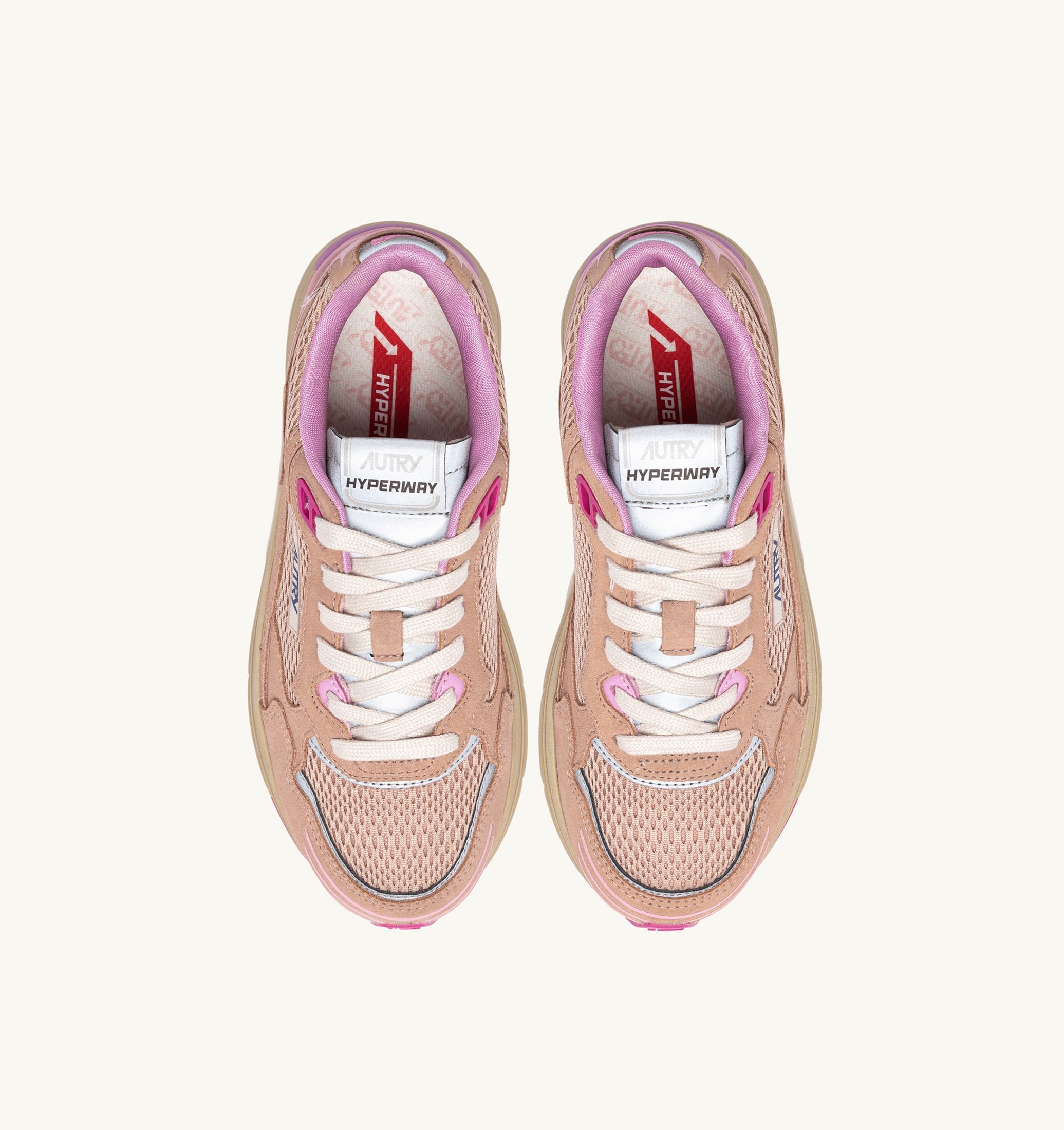 SNEAKERS HYPERWAY IN SUEDE E MESH PHARD PINK E DOLPHIN
