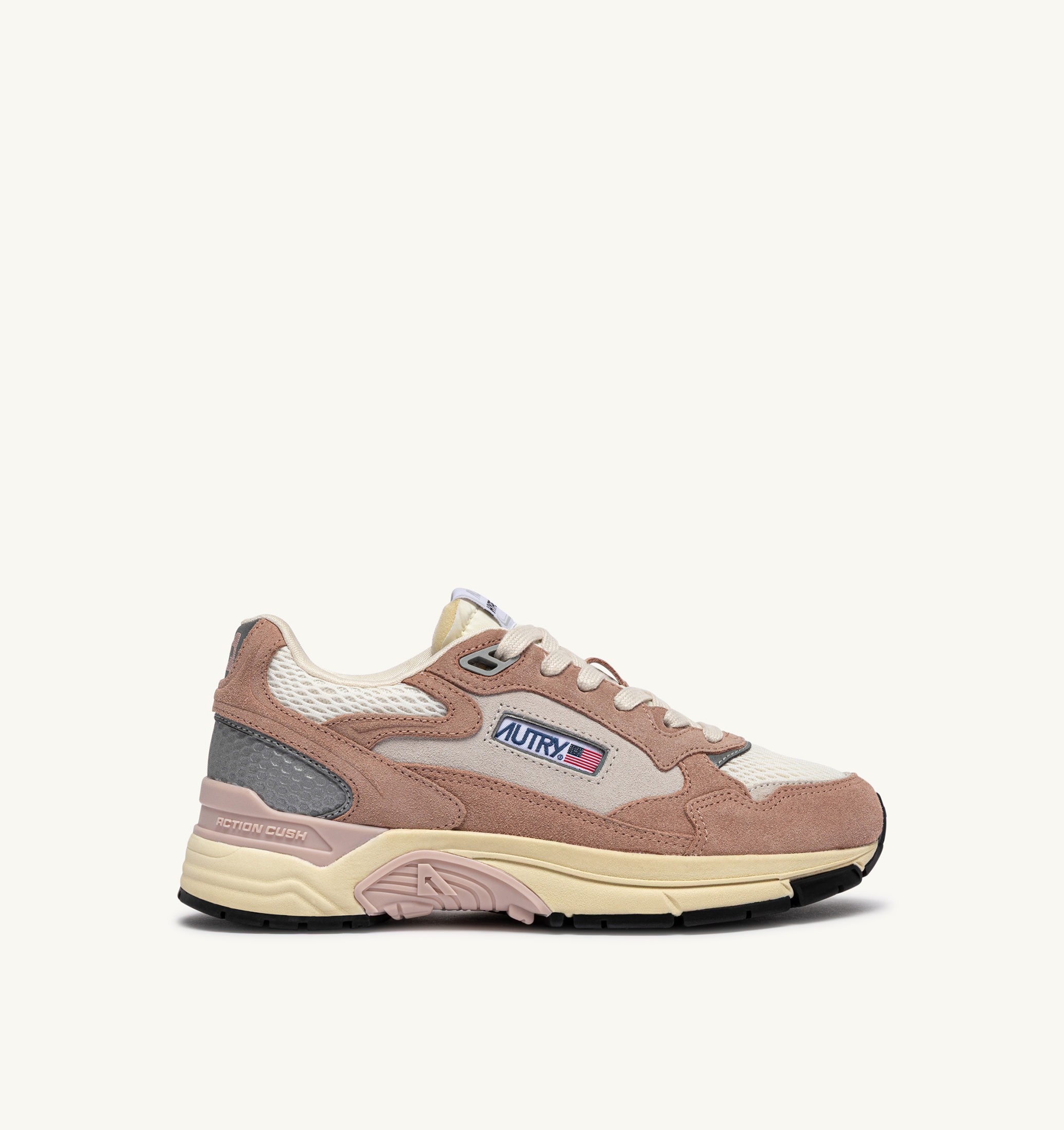SNEAKERS HYPERWAY IN SUEDE E MESH SILK E BIANCO