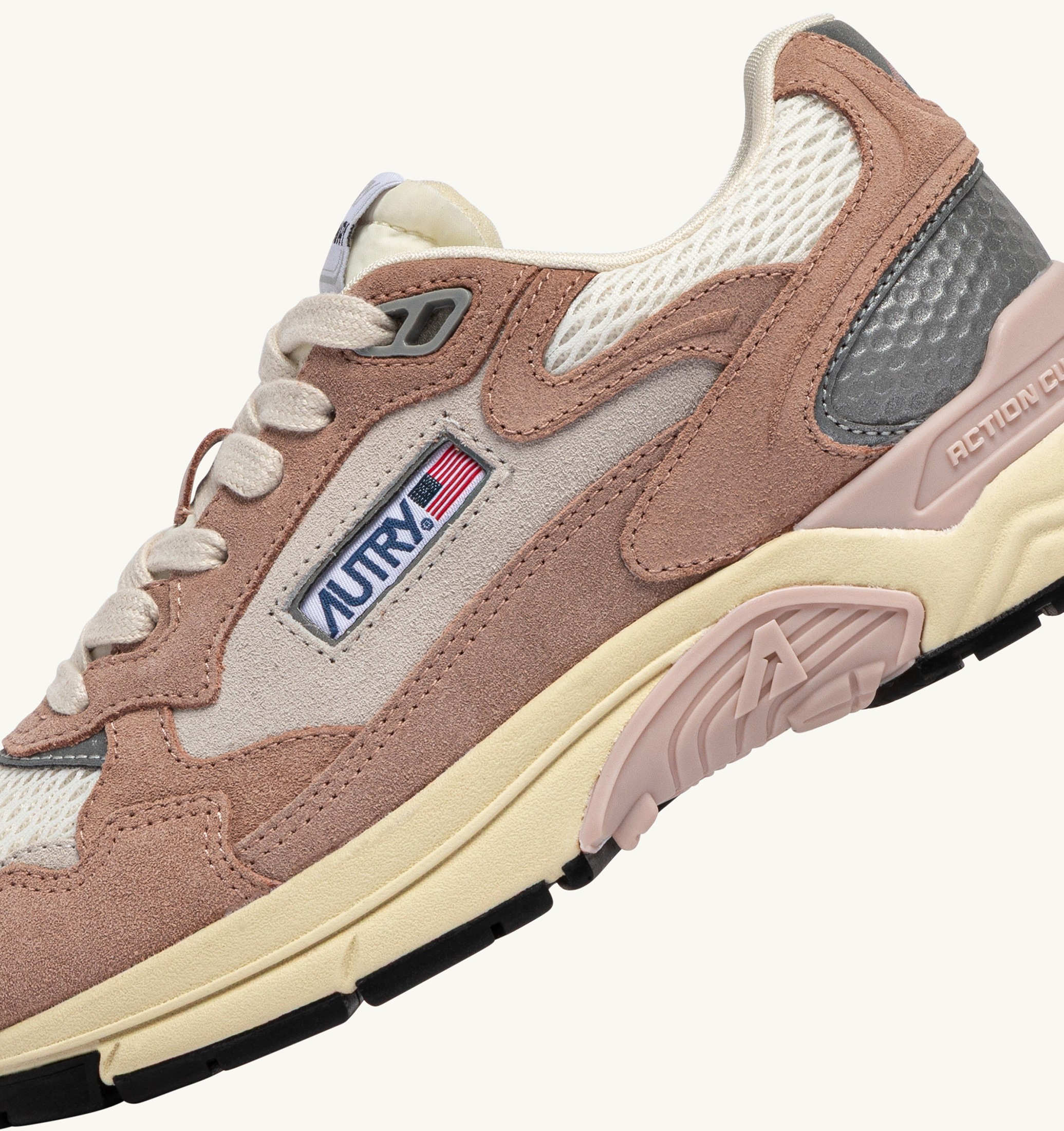 SNEAKERS HYPERWAY IN SUEDE E MESH SILK E BIANCO