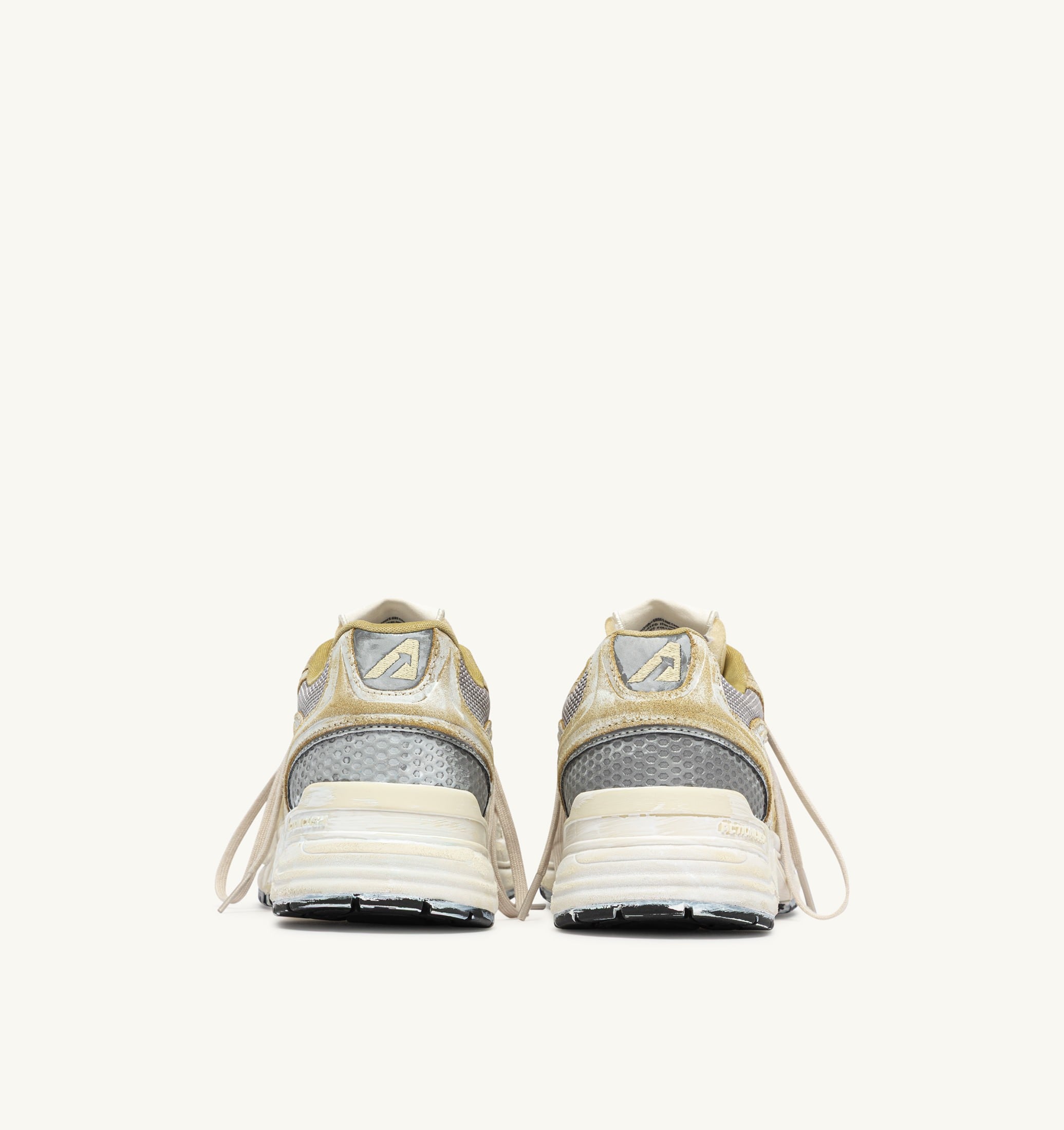 SNEAKERS HYPERWAY SUPER VINTAGE IN SUEDE GIALLO E ARGENTO