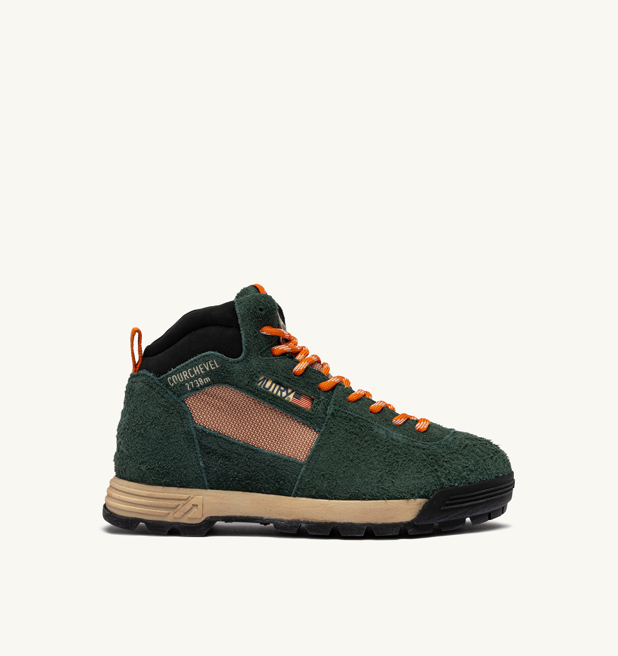 MALGA COURCHEVEL IN SUEDE PINE E ORANGE OCHRE
