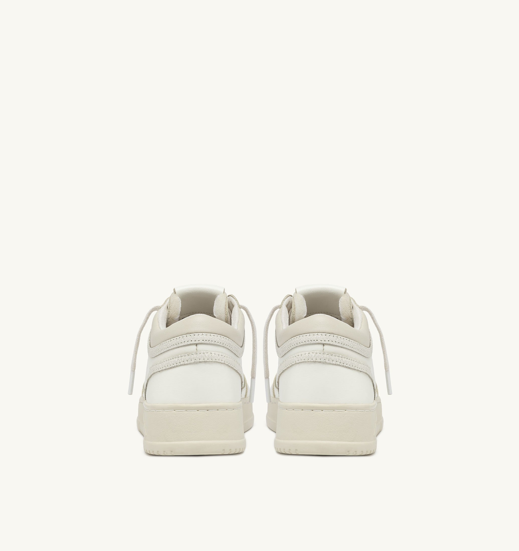 SNEAKERS MED-WAY IN PELLE COLORE MARSHMALLOW E BIANCO