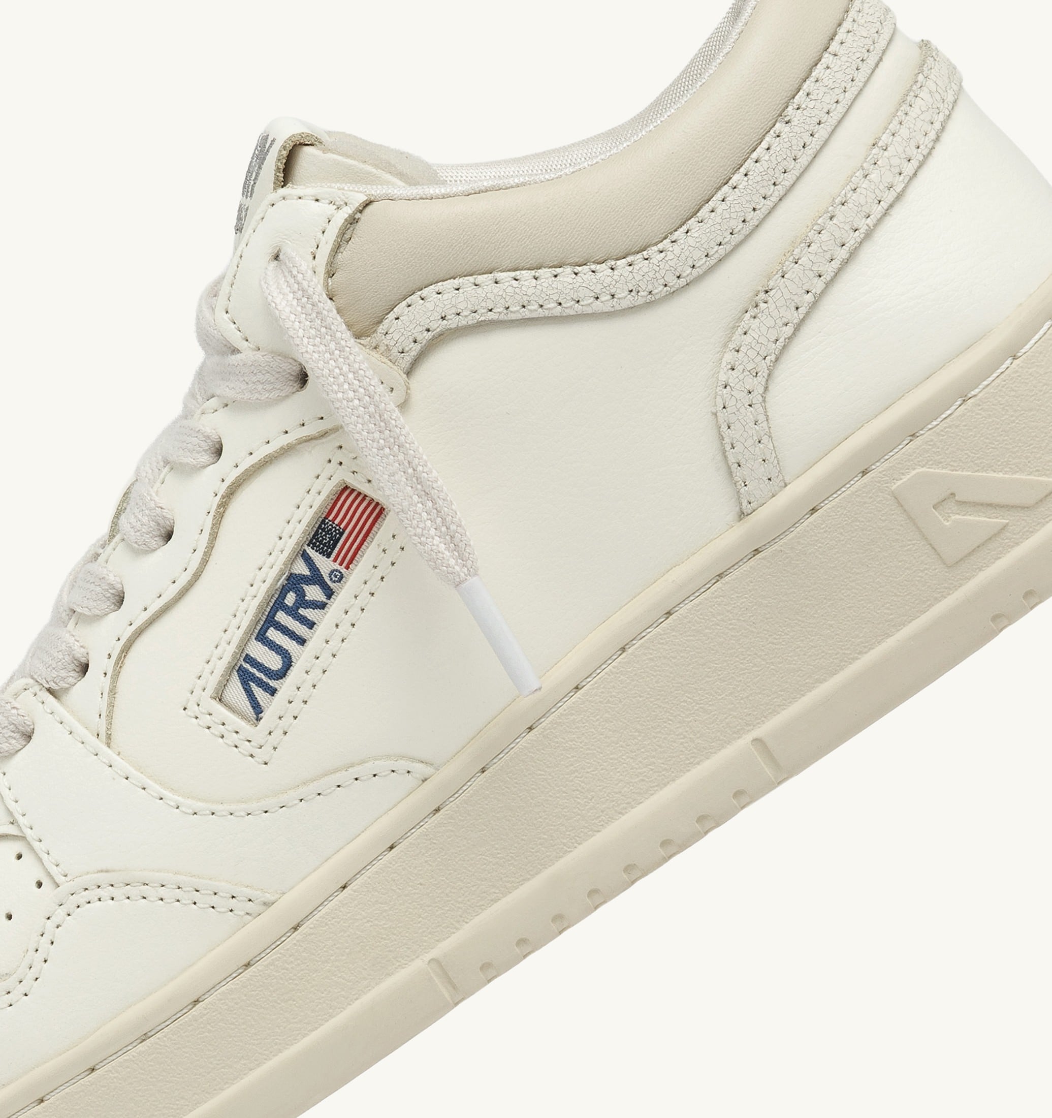 SNEAKERS MED-WAY IN PELLE COLORE MARSHMALLOW E BIANCO