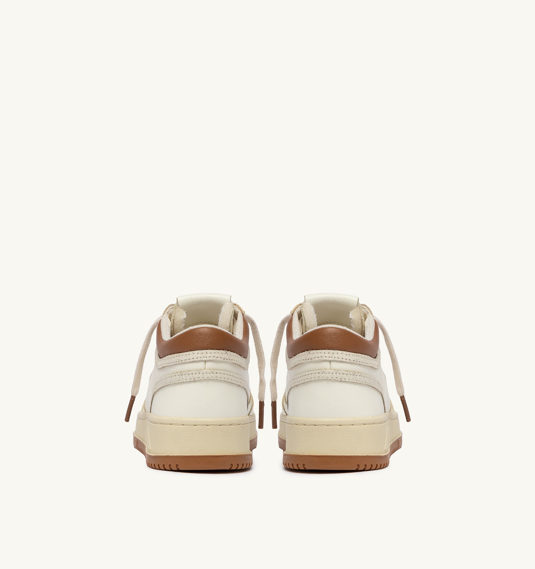 SNEAKERS MED-WAY IN PELLE COLORE MARSHMALLOW E BROWN SUGAR